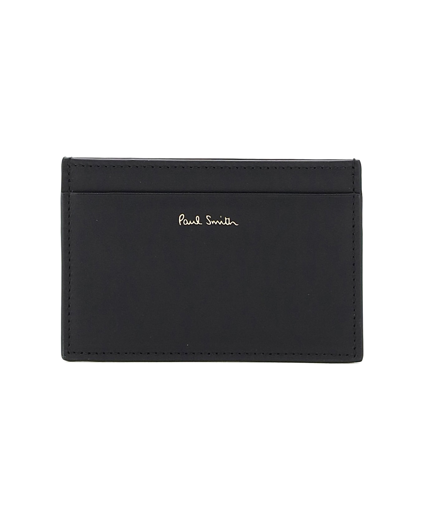 Paul Smith Striped Card Holder - BLACK/RED 財布