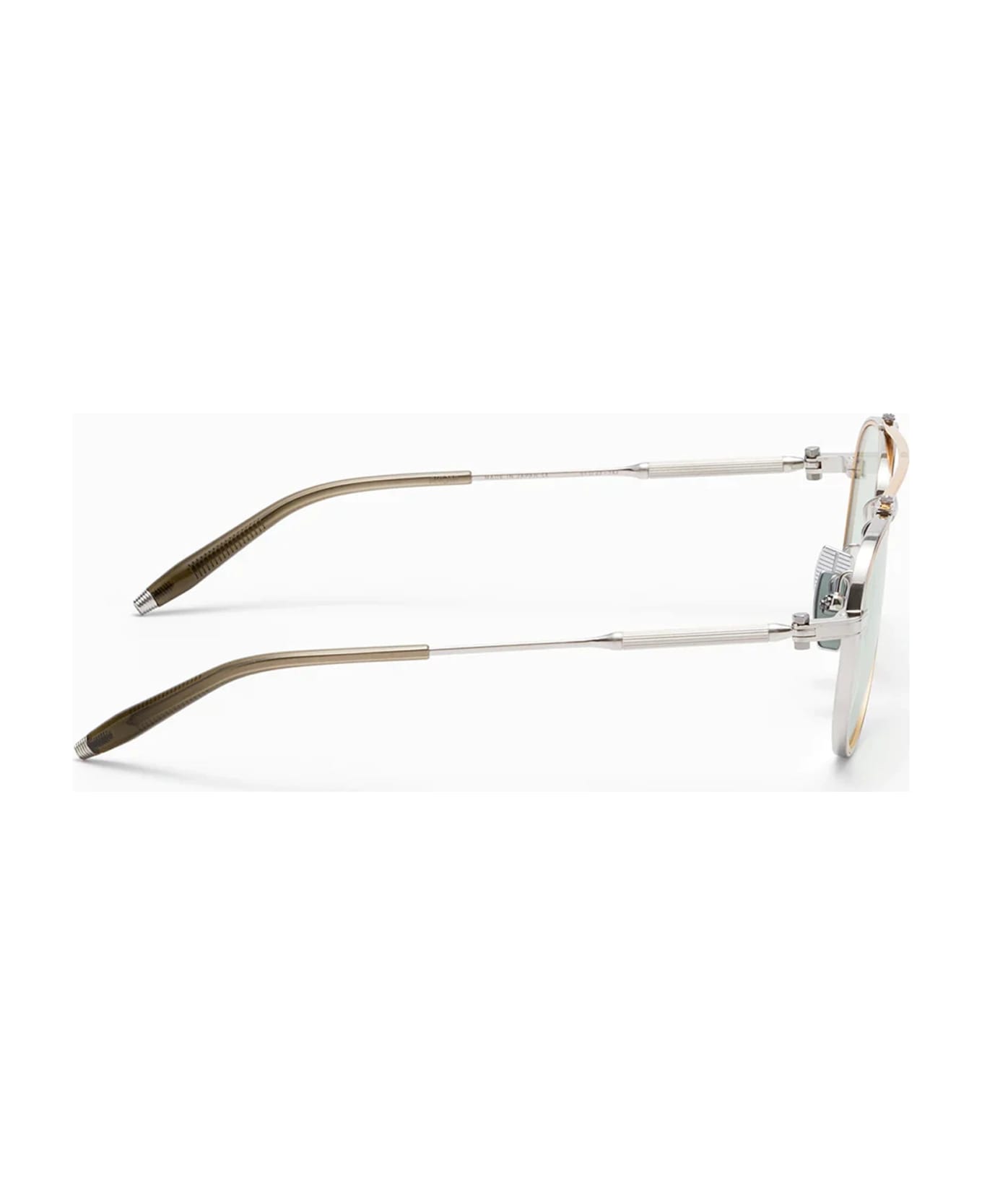 Akoni Calisto - Brushed Silver/matte Gold Brow Bar/olive Glasses - silver/gold アイウェア