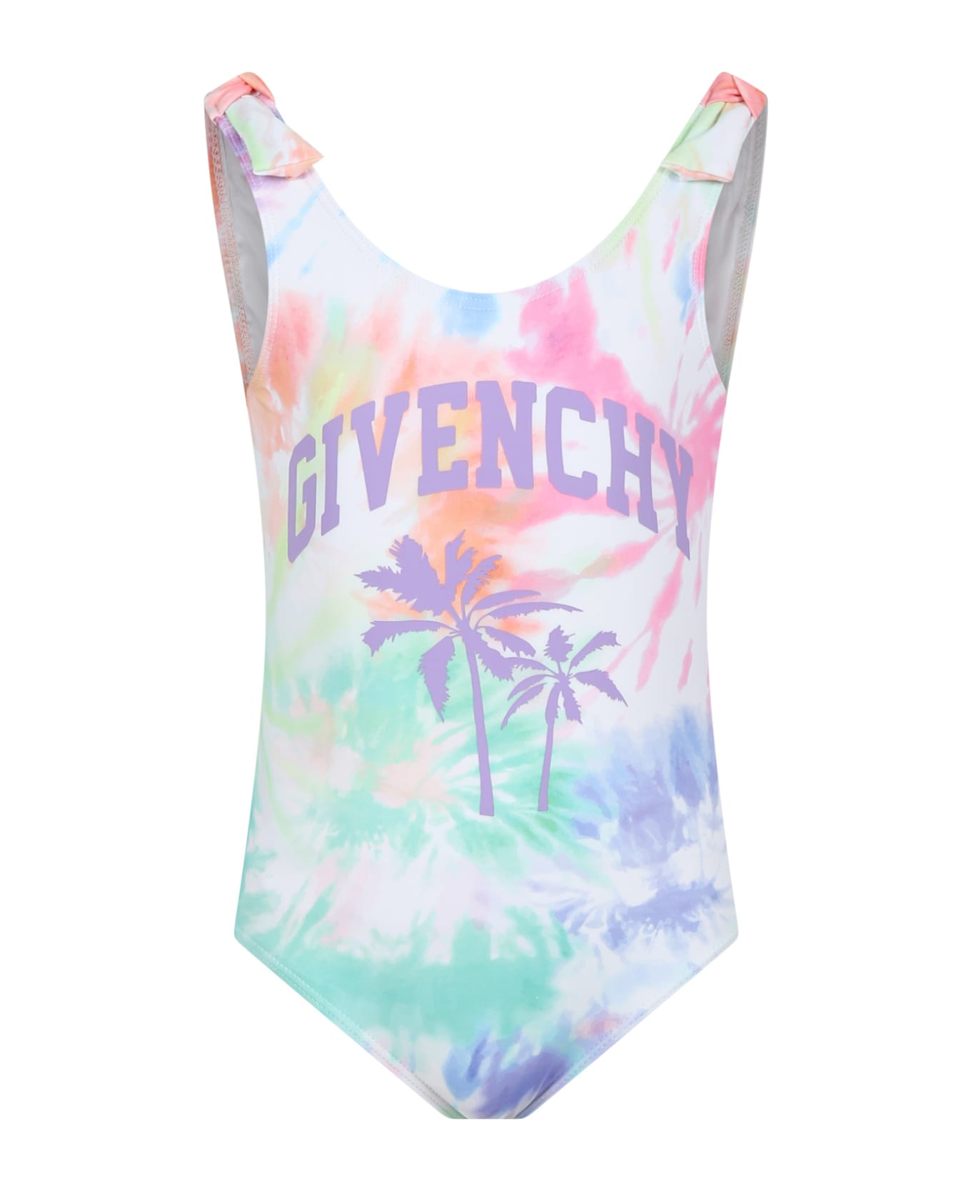 Givenchy square-toe Multicolored Swimsuit For Girl With Logo - Multicolor