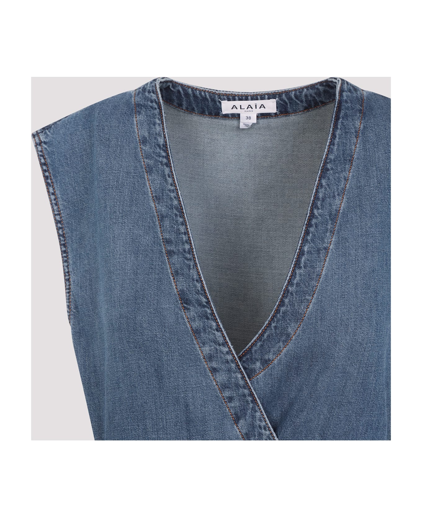Alaia Alaïa Wrap Mini Dress - Bleu Mineral