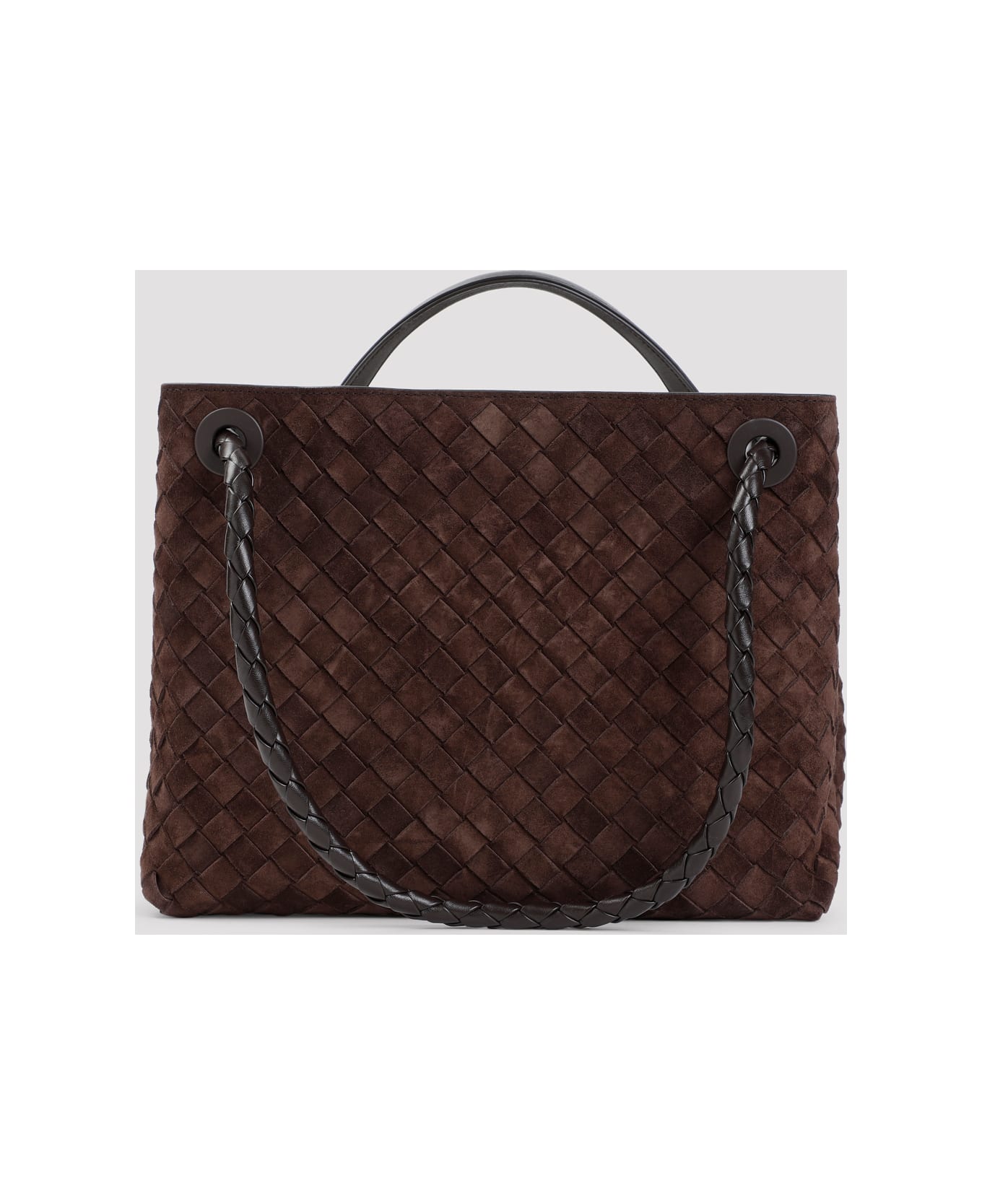 Bottega Veneta Andiamo Medium Suede Bag - Fondant Brass