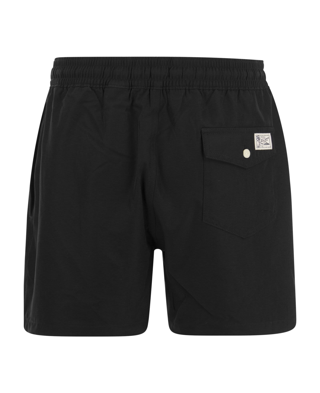 Polo Ralph Lauren Black Stretch Polyester Swimming Shorts - POLOBLK 水着