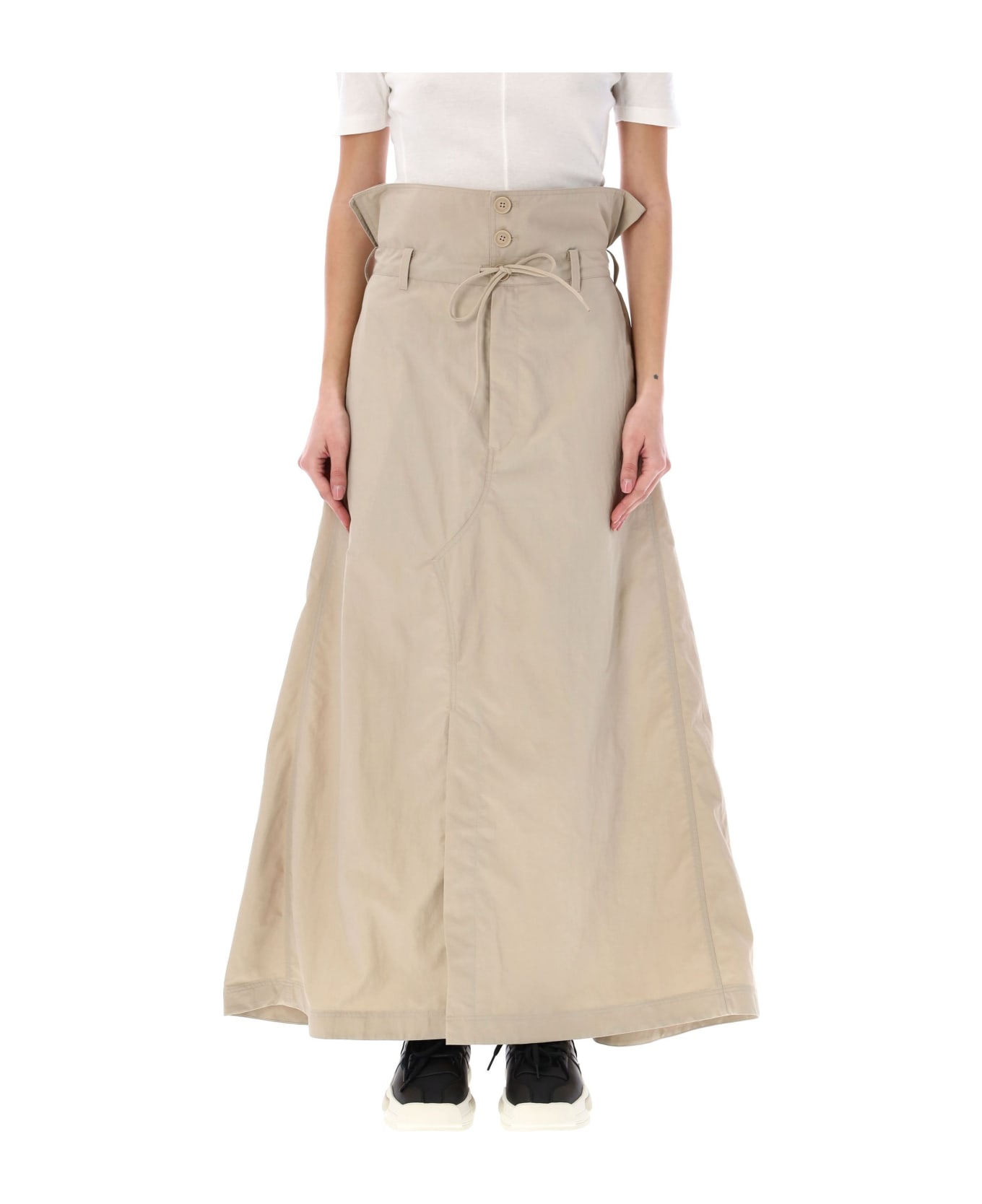 Y-3 Paper-bag Long Skirt - CLAY BROWN