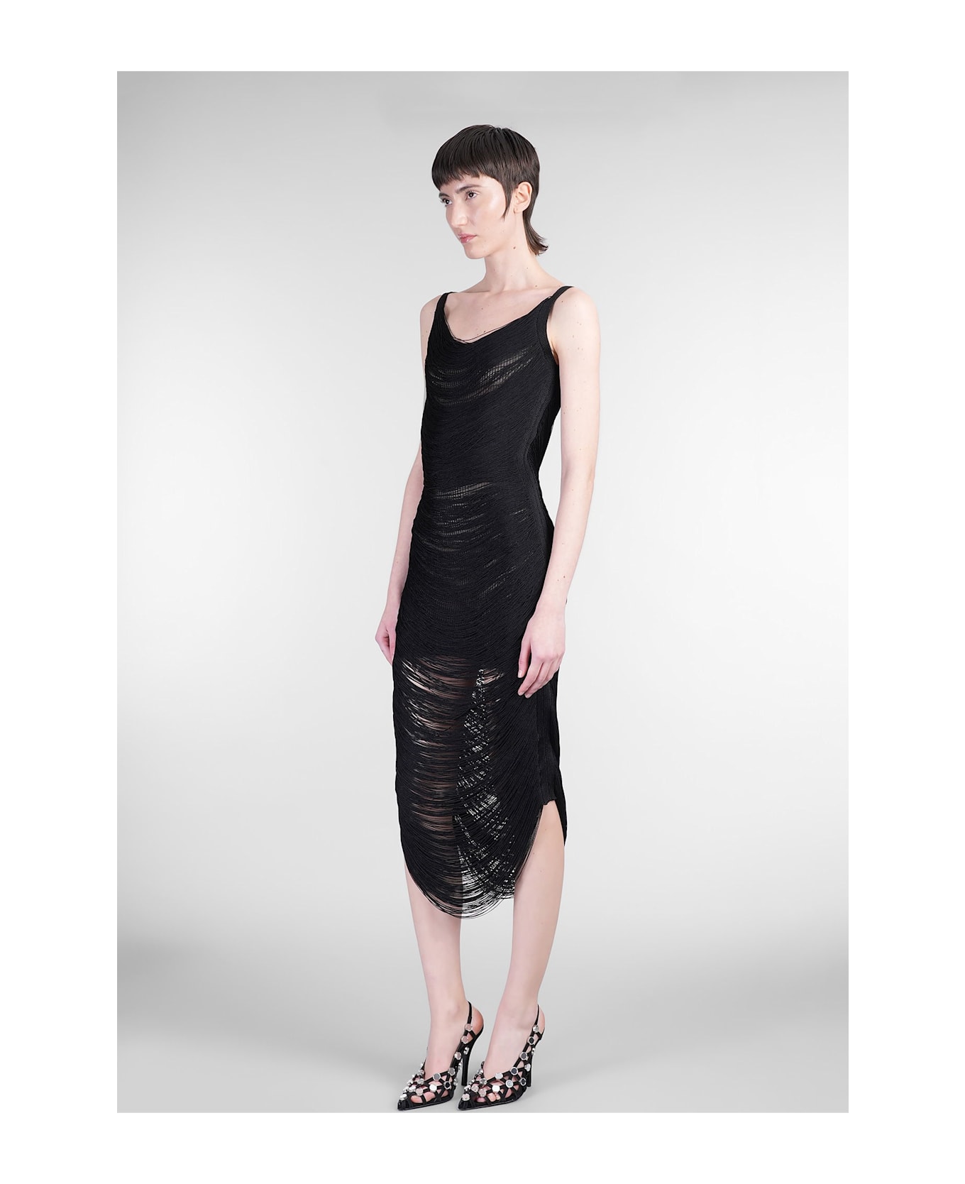In Black Viscose - Thumbnail 5