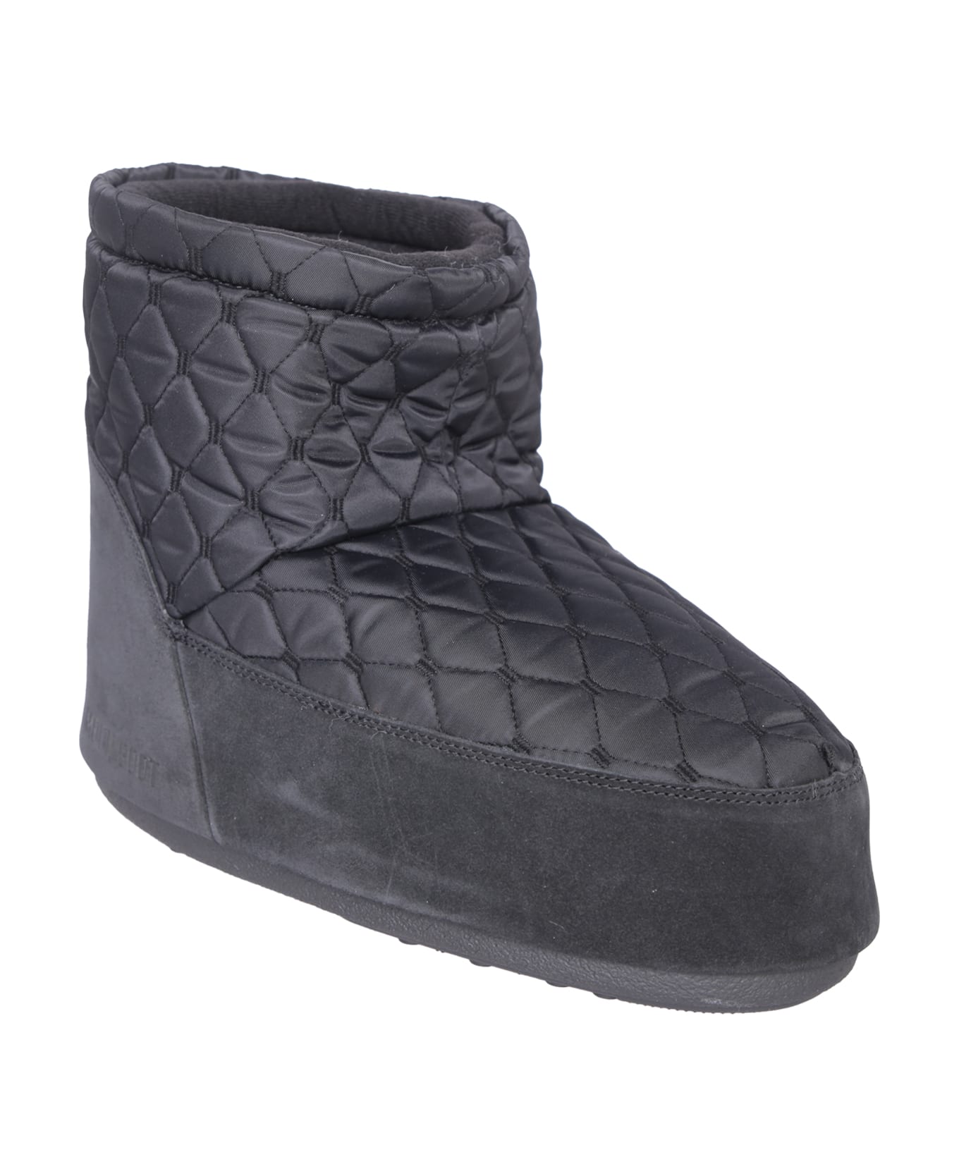 Moon Boot Icon Low No Lace Quilted Black - Black