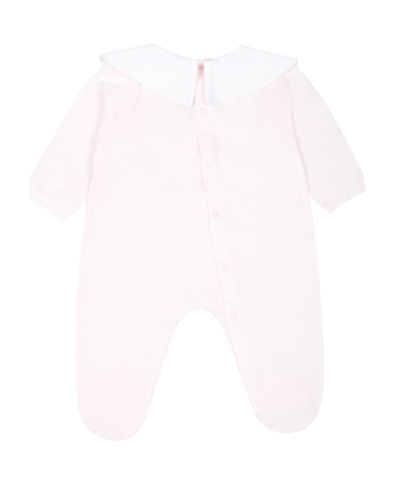 La stupenderia Pink Babygrow For Baby Girl With Flowers - Pink