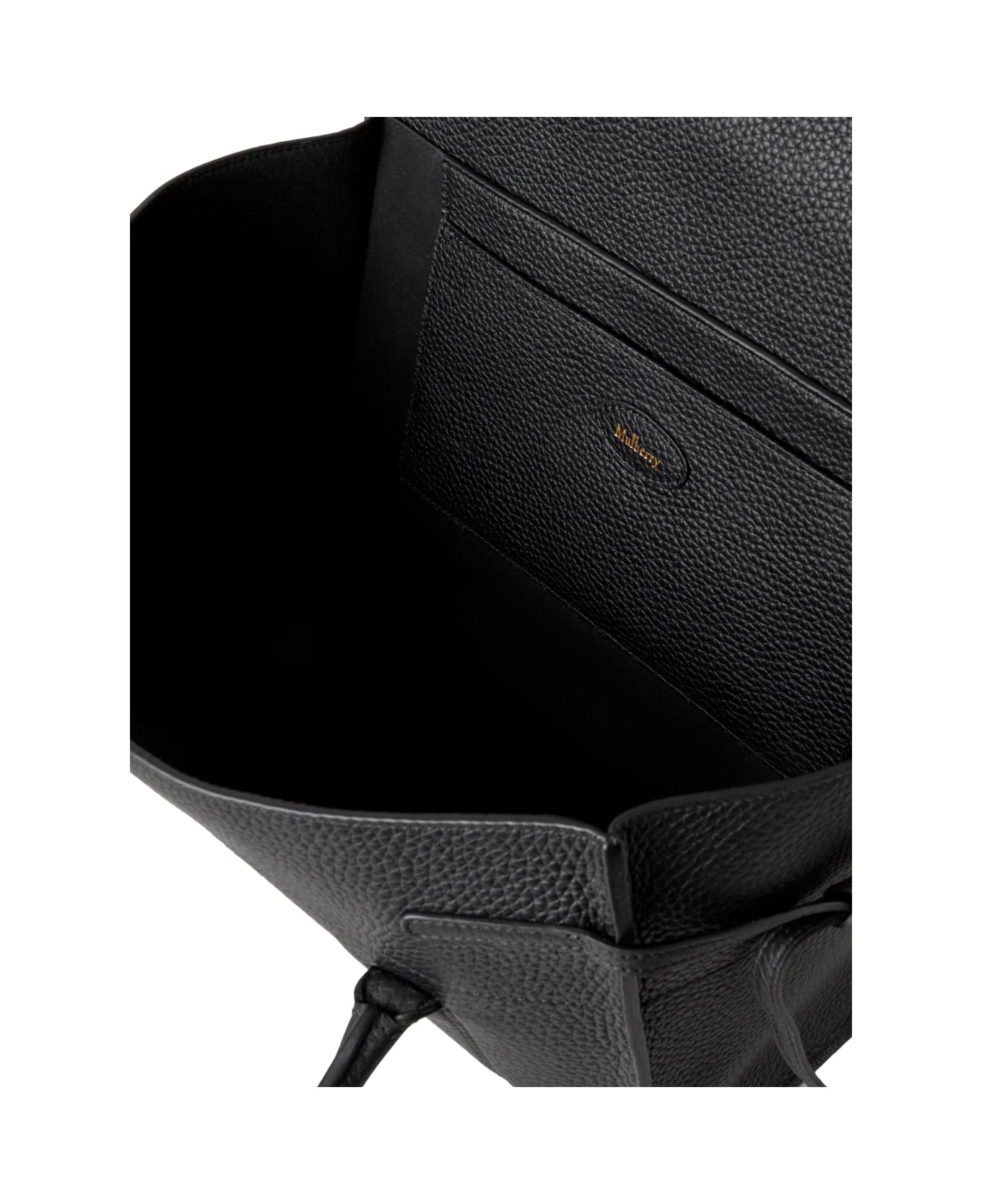 Mulberry 
small Bayswater
 Black Shoulder Bag With Laminated Logo In Leather Woman - Black