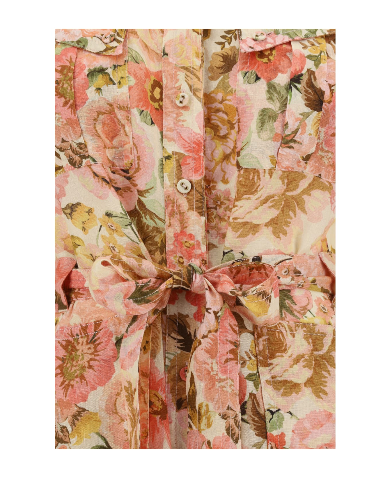 Zimmermann Golden Jumpsuit Dress - Pink Rose