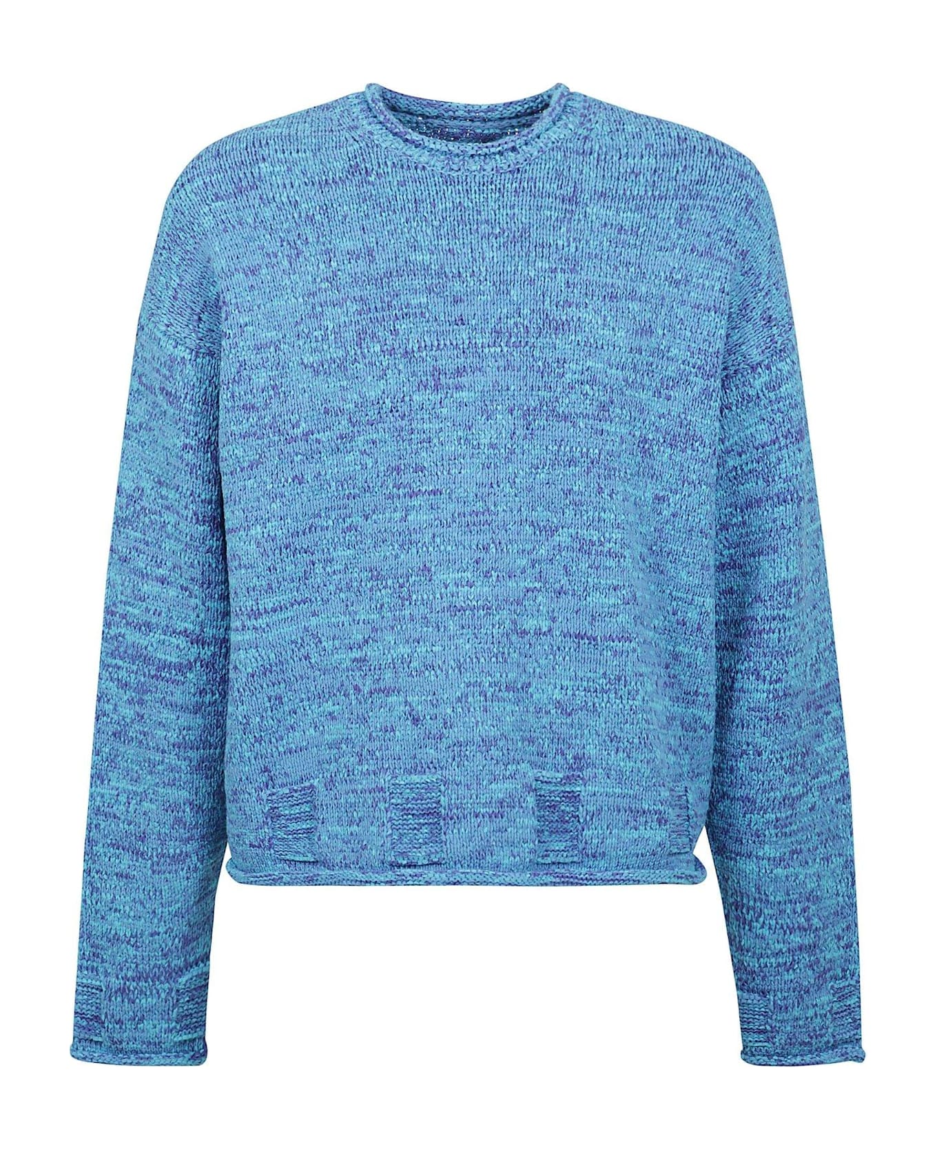 J.W. Anderson Space Dye Crewneck Jumper - Turchese