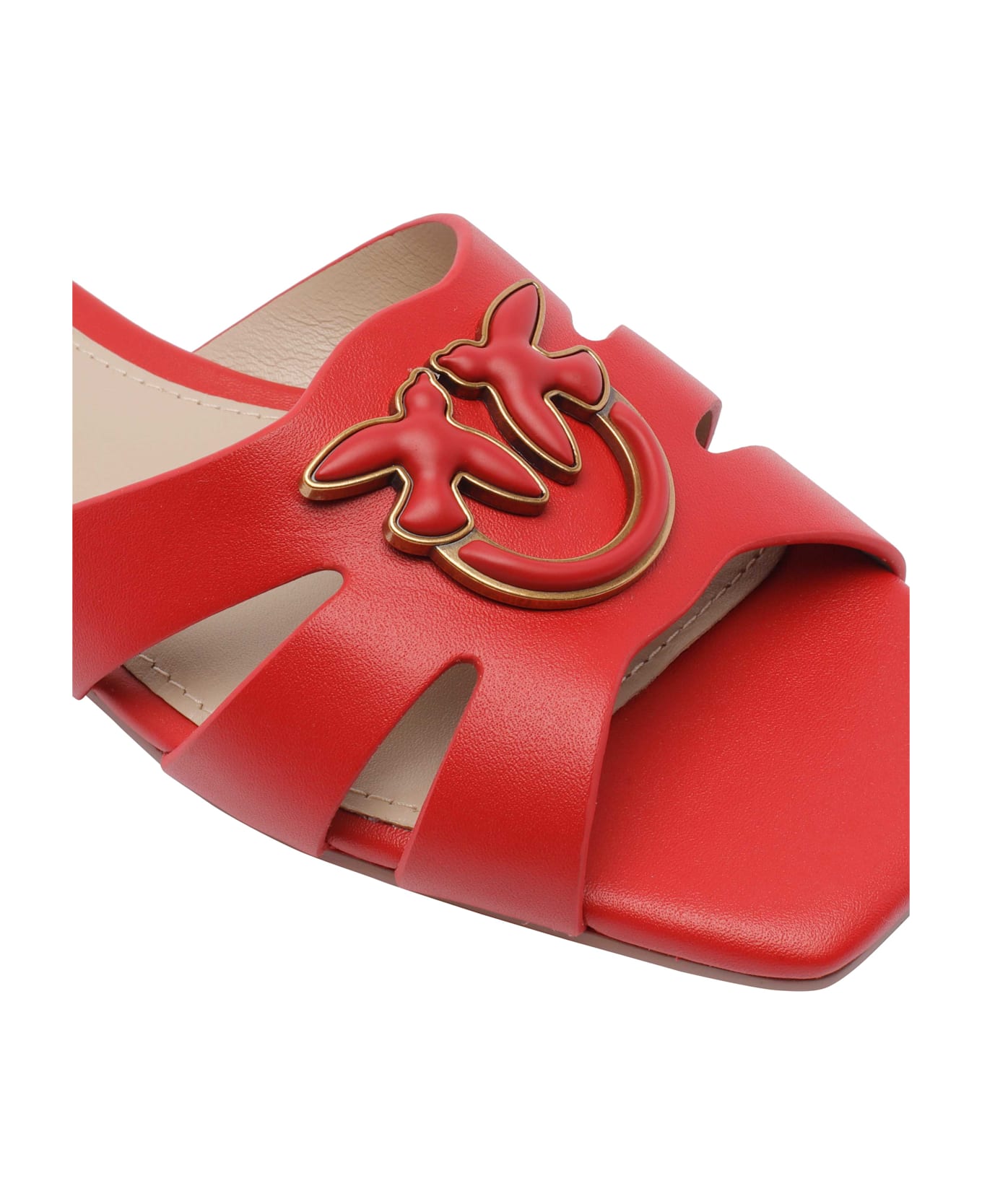 Pinko Marli Flat Sandals - Red