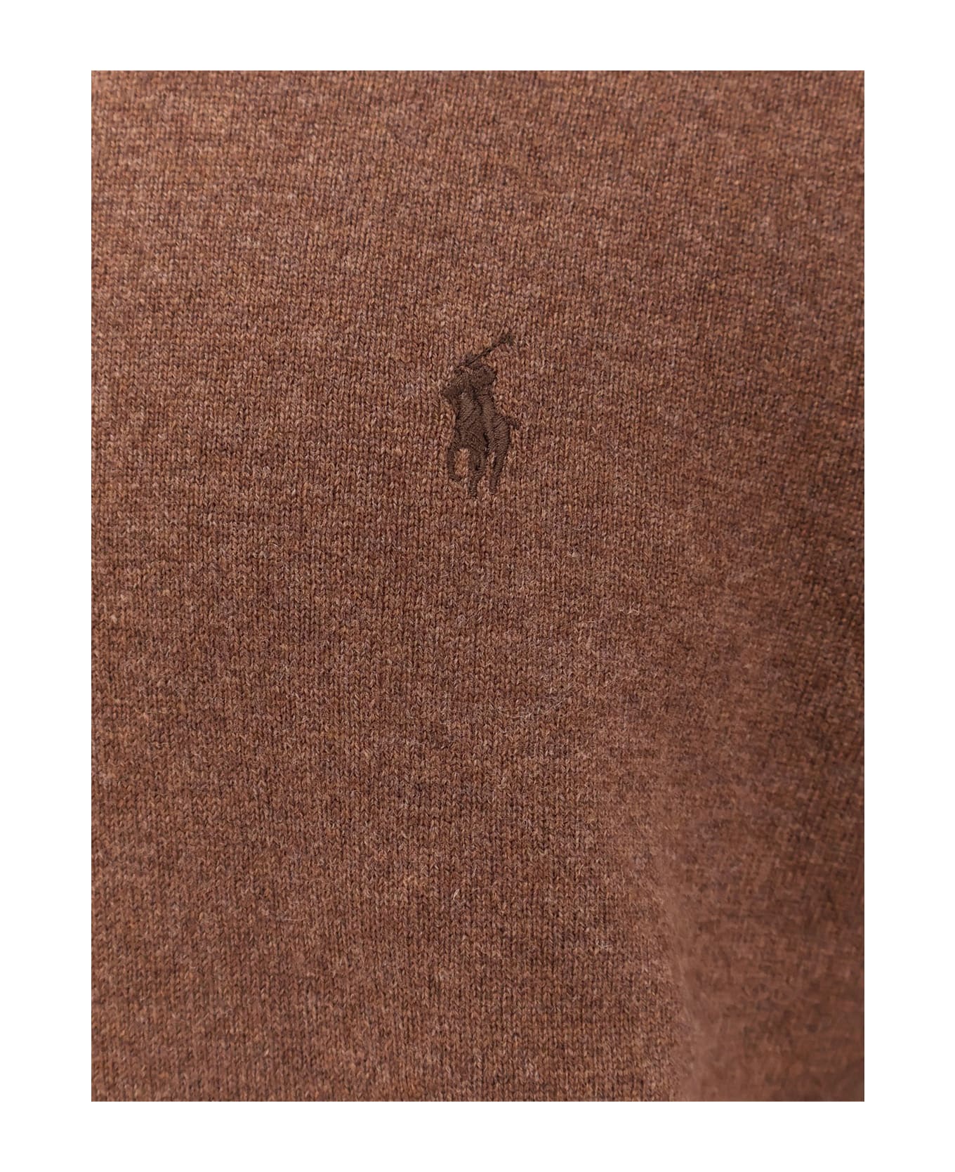 Polo Ralph Lauren Regular Fit Responsible Wool Sweater With Embroidered Logo - Brown