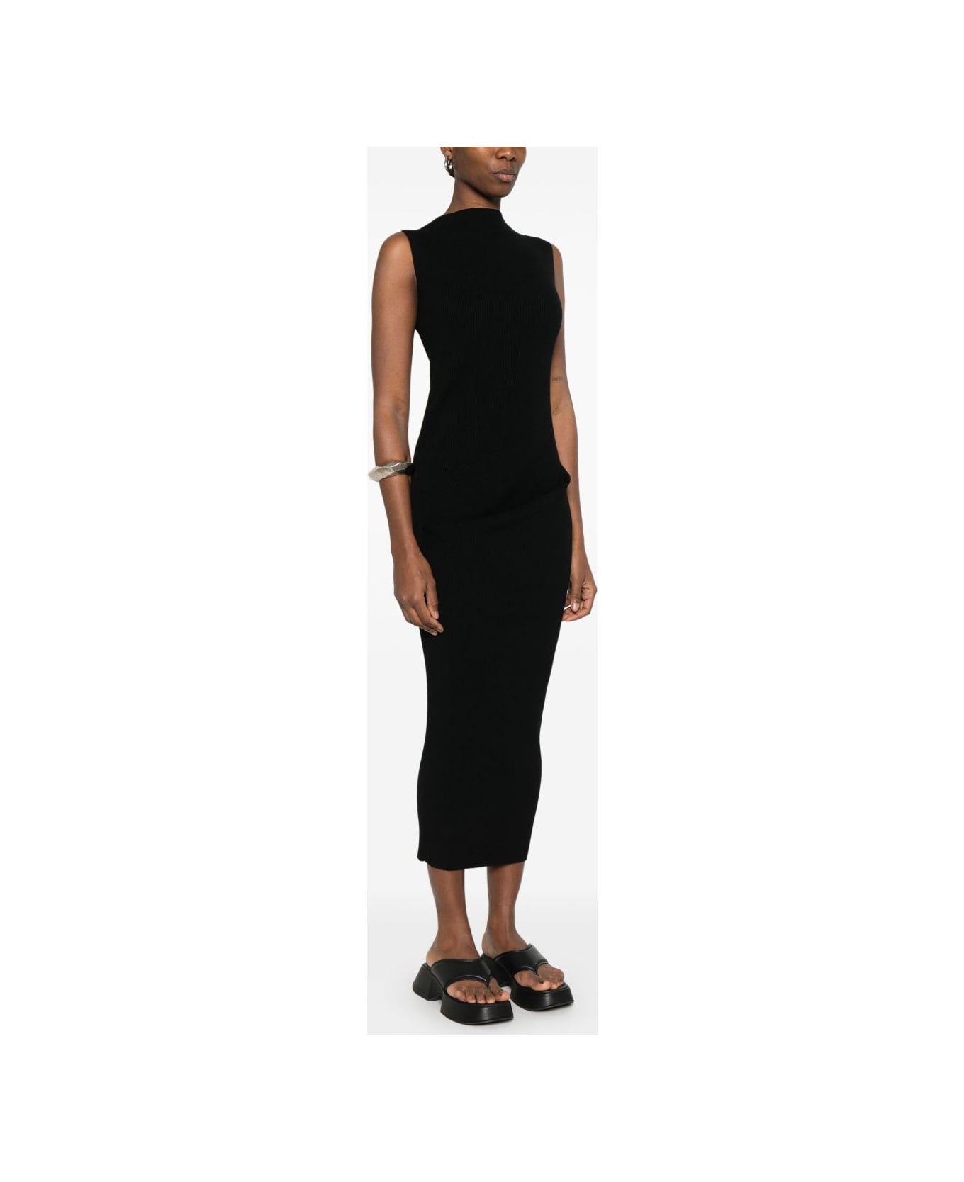 Rick Owens Knitted Long Dress - Black