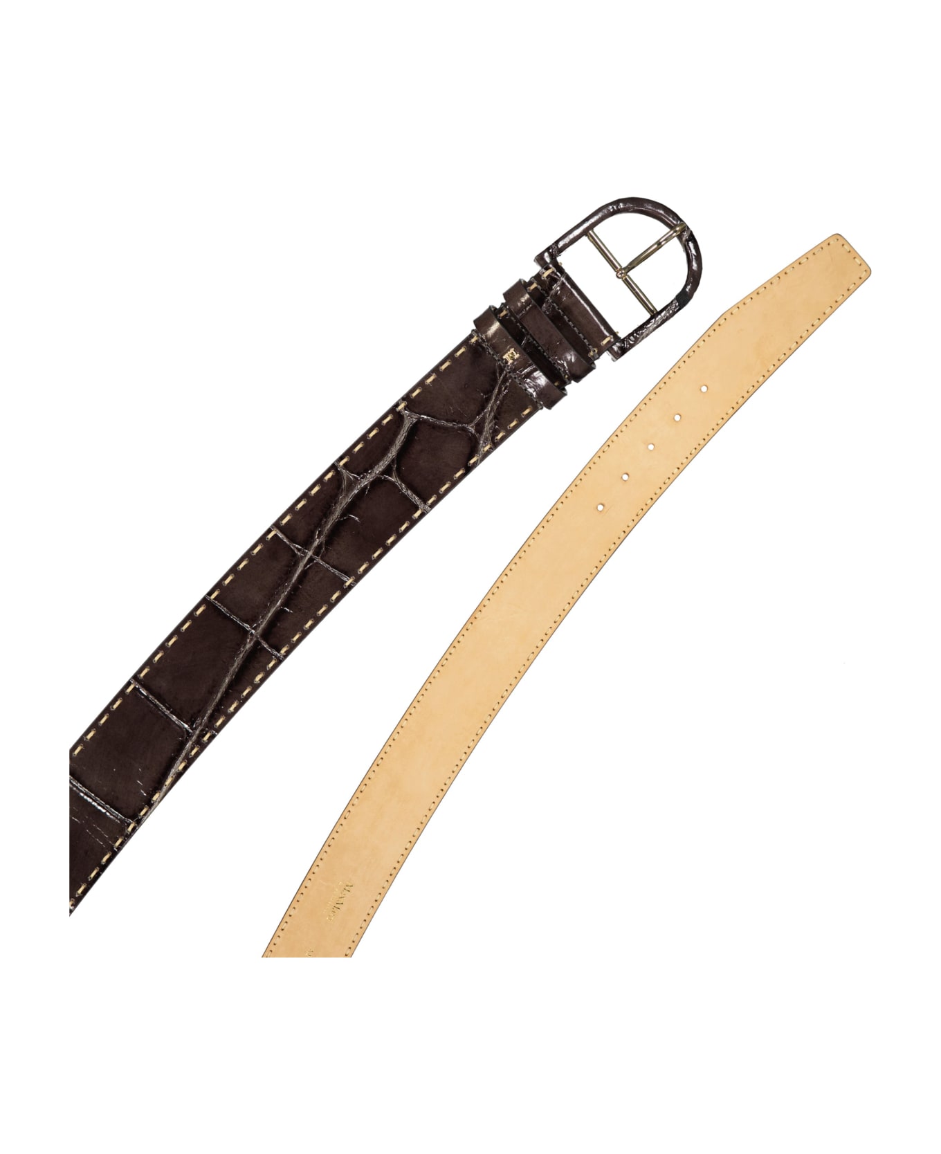 Max Mara Accessori Waist1 Leather Belt - Brown