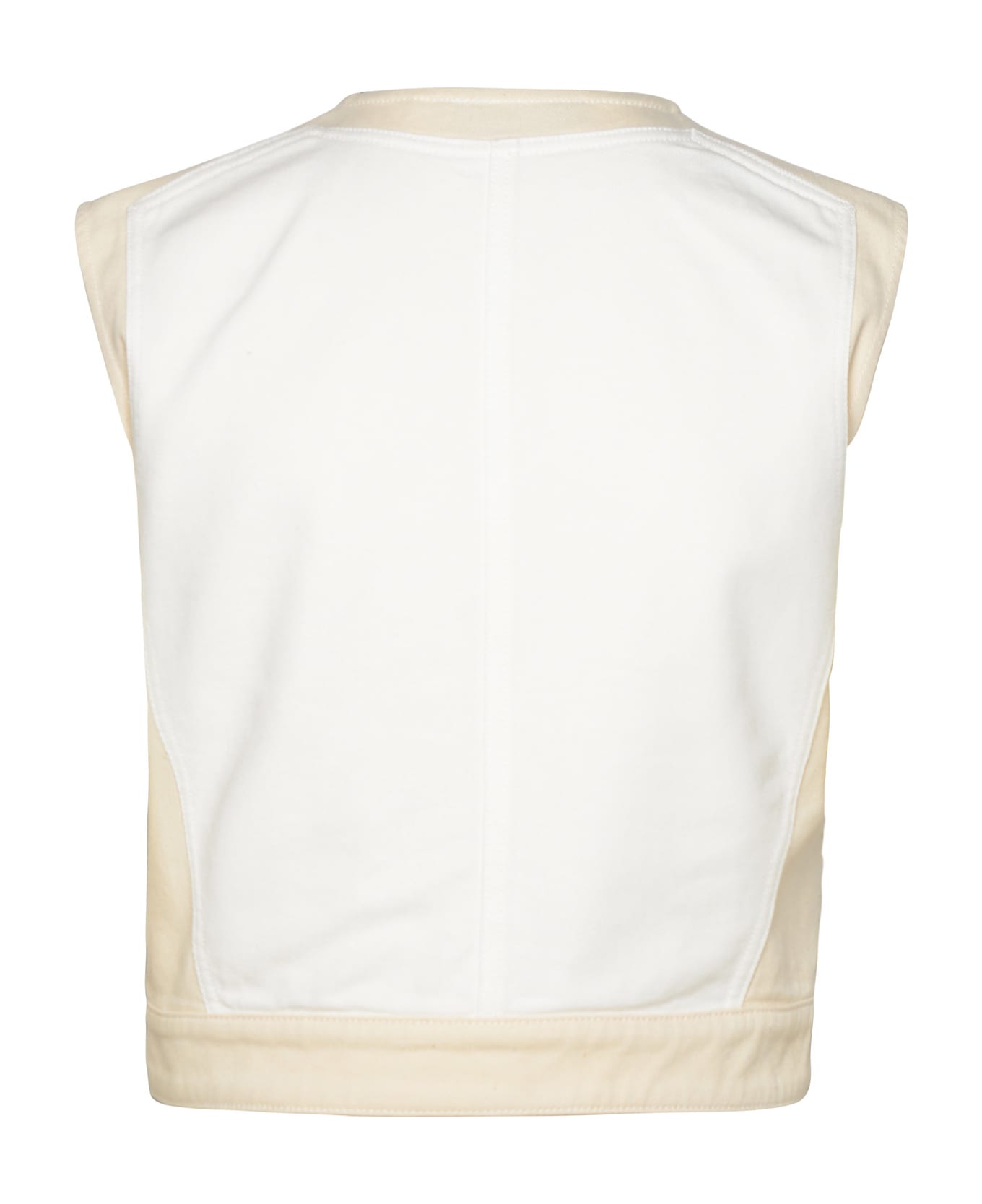 SportMax 'salita' White Cotton Vest - White ベスト