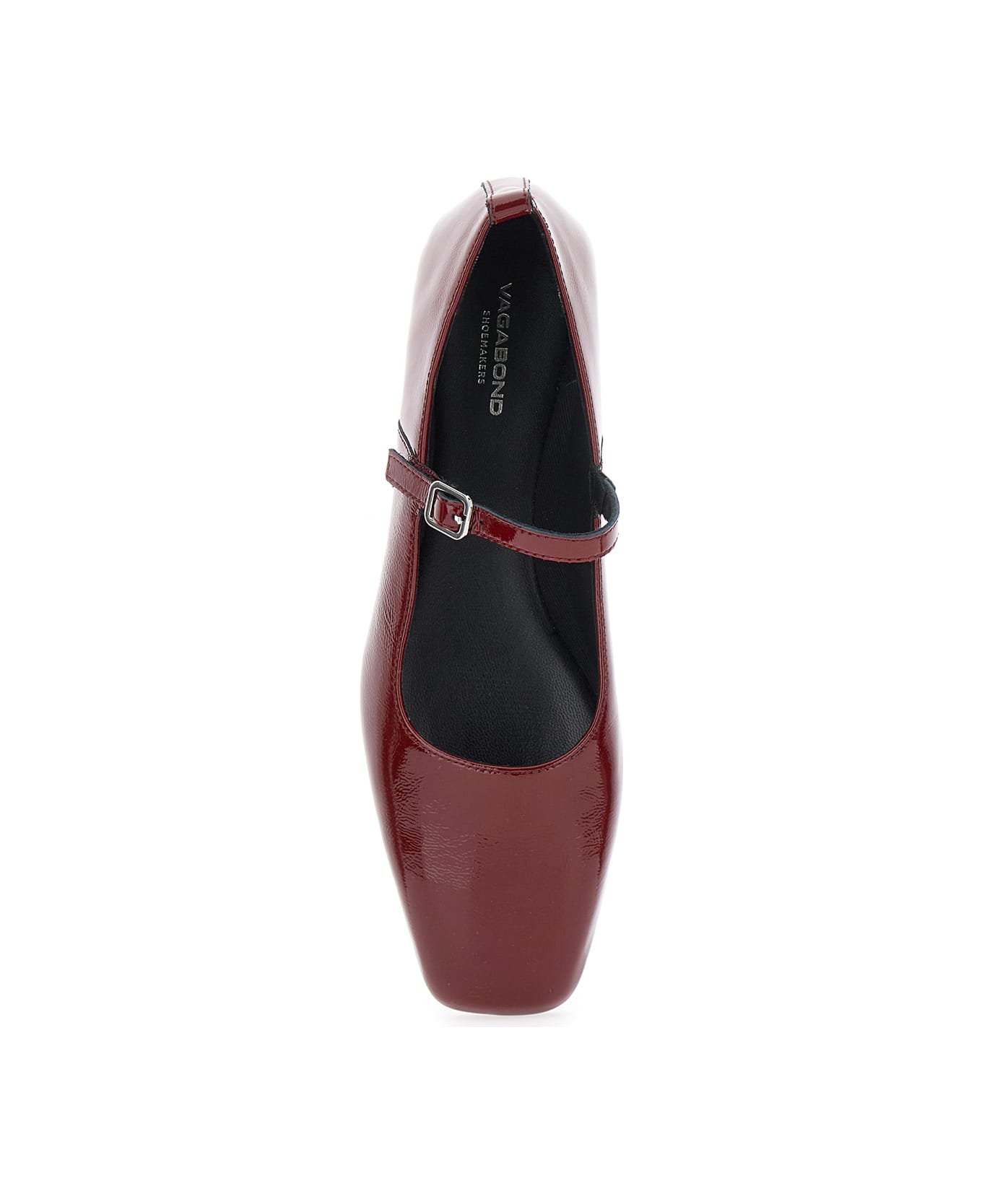 Vagabond 'delia' Red Ballerinas With Adjustable Strap In Shiny Leather Woman - Red