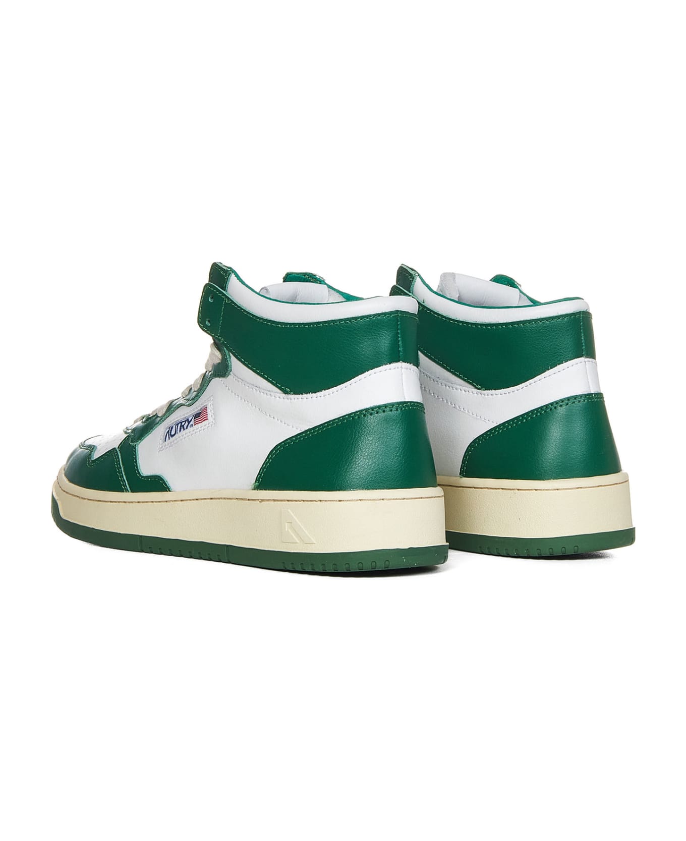 Autry Medalist Mid Sneakers - WHITE-GREEN スニーカー