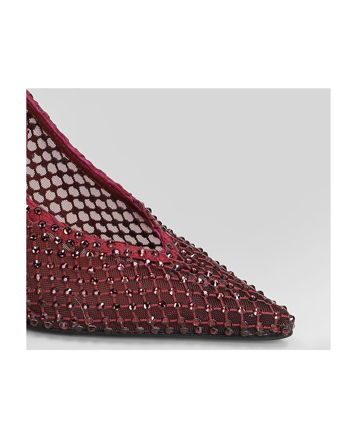 Le Silla Gilda Pumps In Bordeaux Satin - bordeaux
