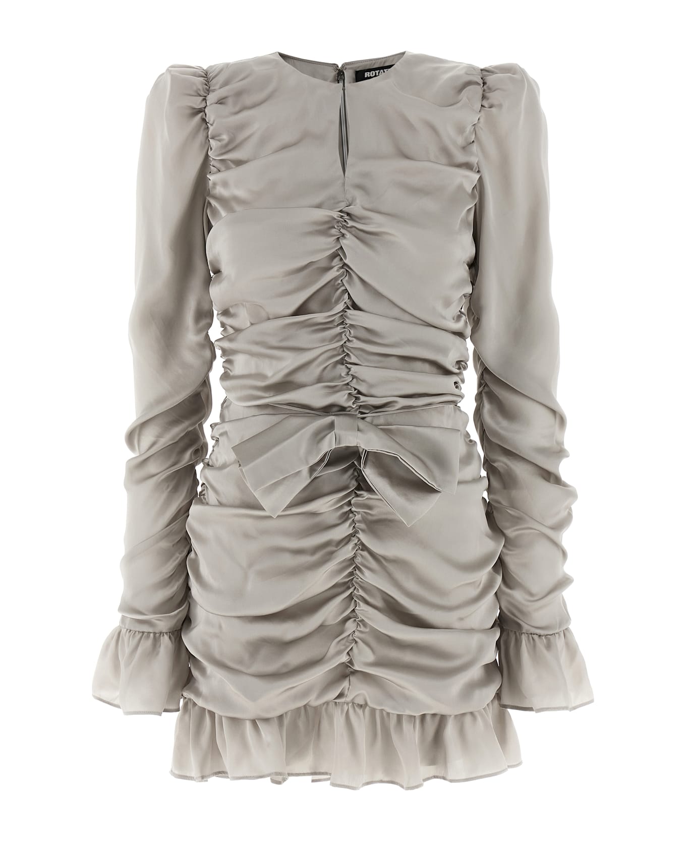 Rotate by Birger Christensen 'ls Mini Bow' Dress - Gray