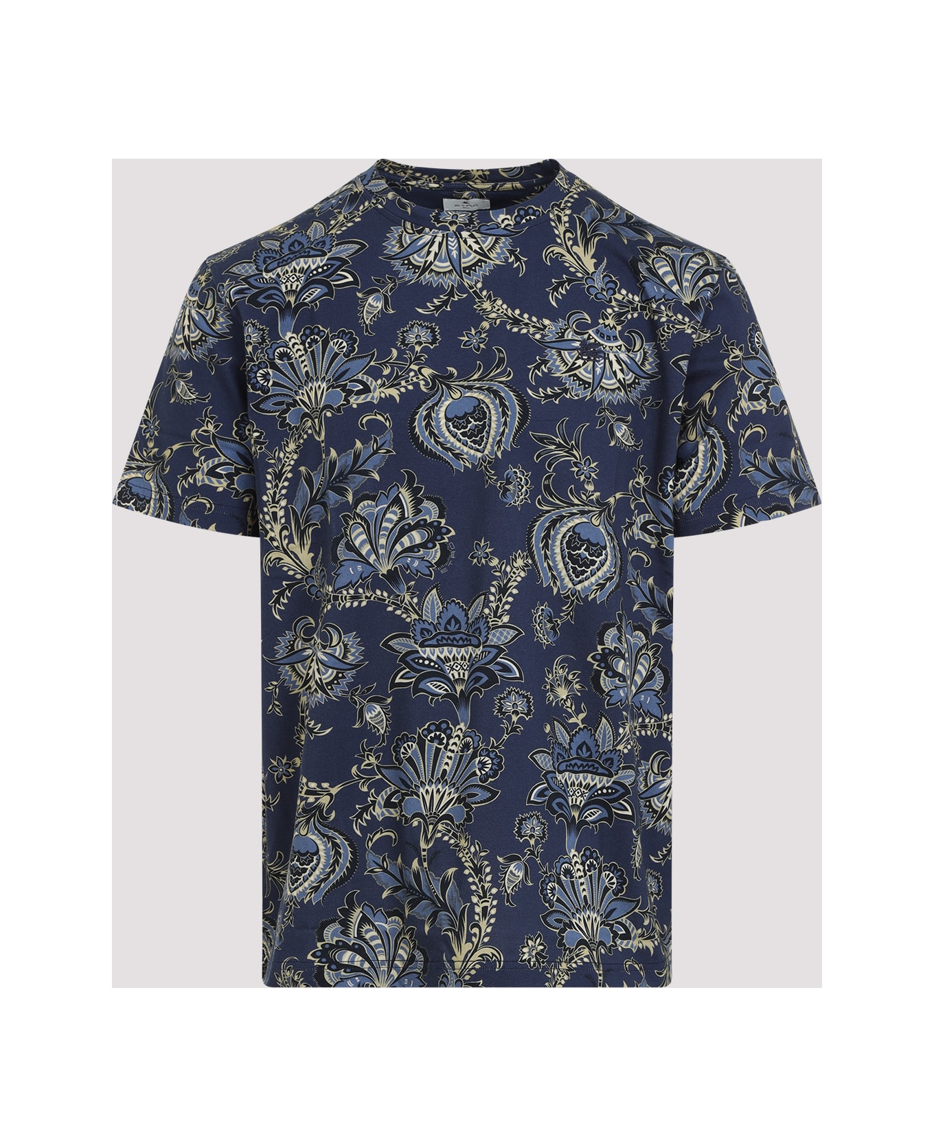 Etro Roma T-shirt - Print On Blue Base