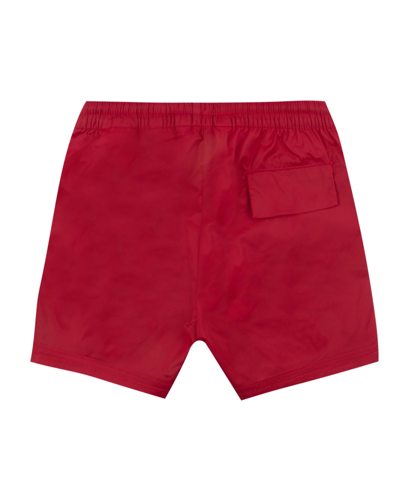 Palm Angels Swim Shorts With Logo - Red