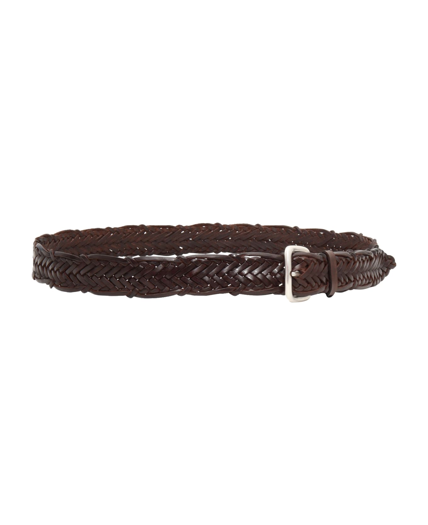 Orciani Brown Braided Belt - BROWN