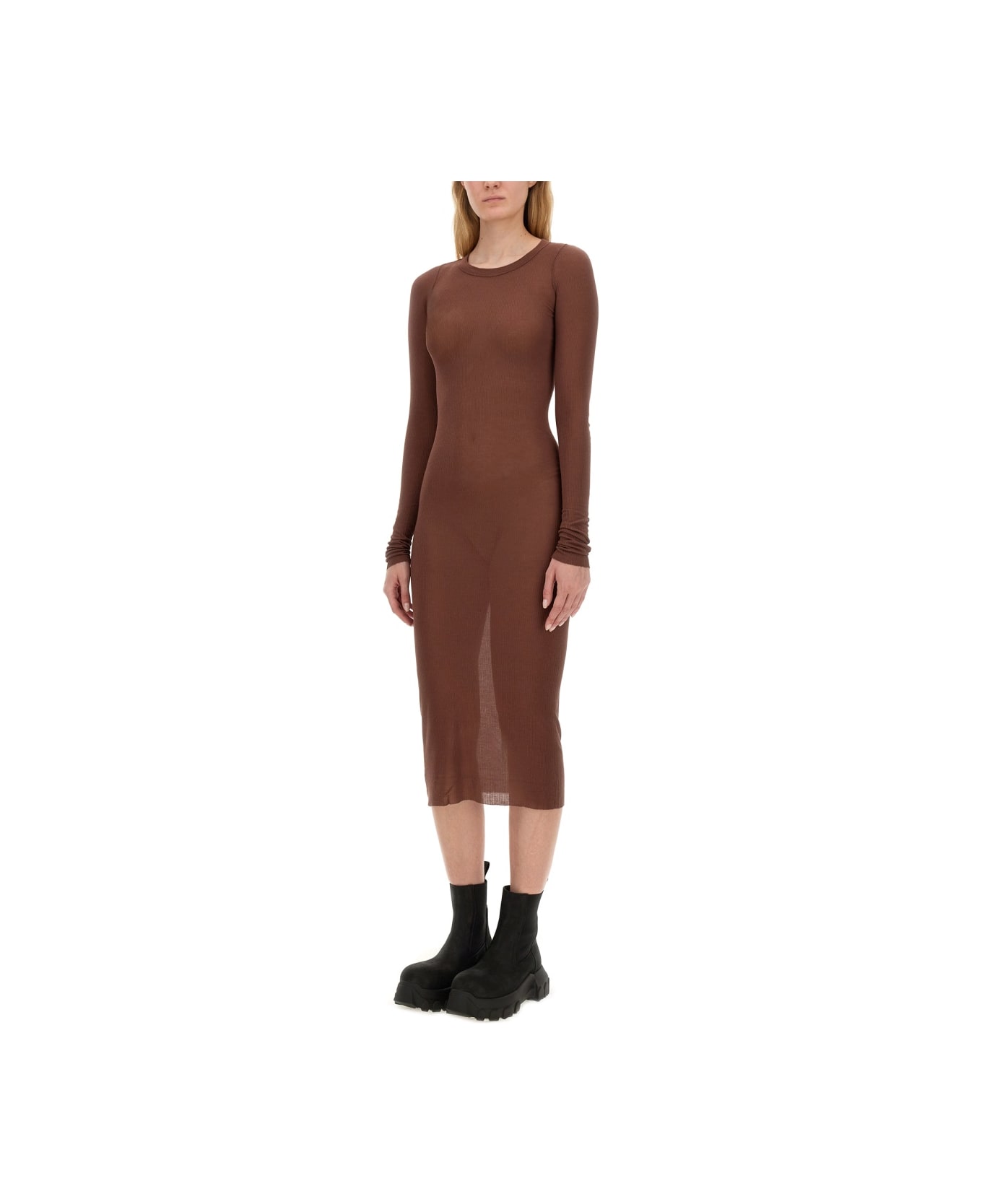 Rick Owens Viscose Dress - BROWN