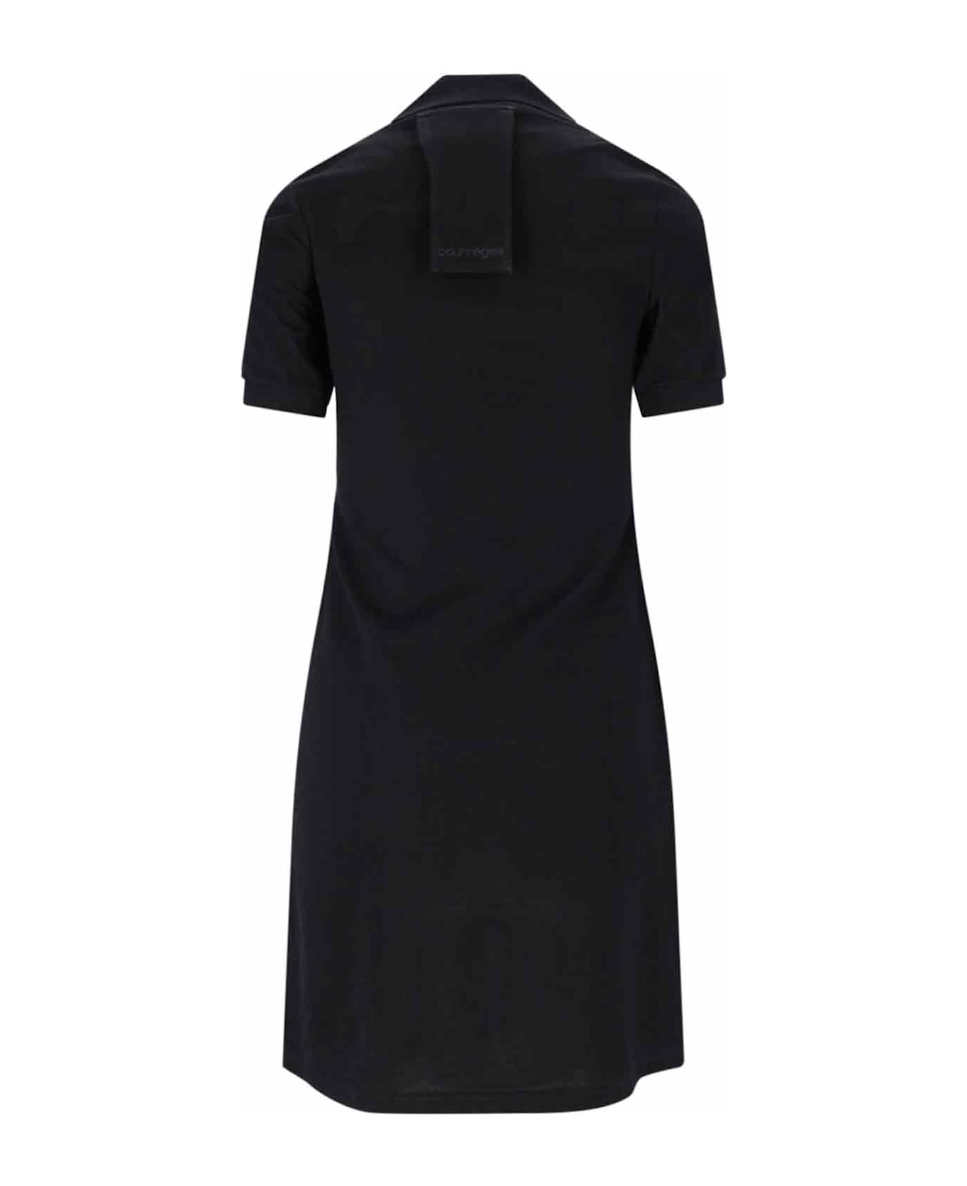 Courrèges Mini Polo Dress - Black