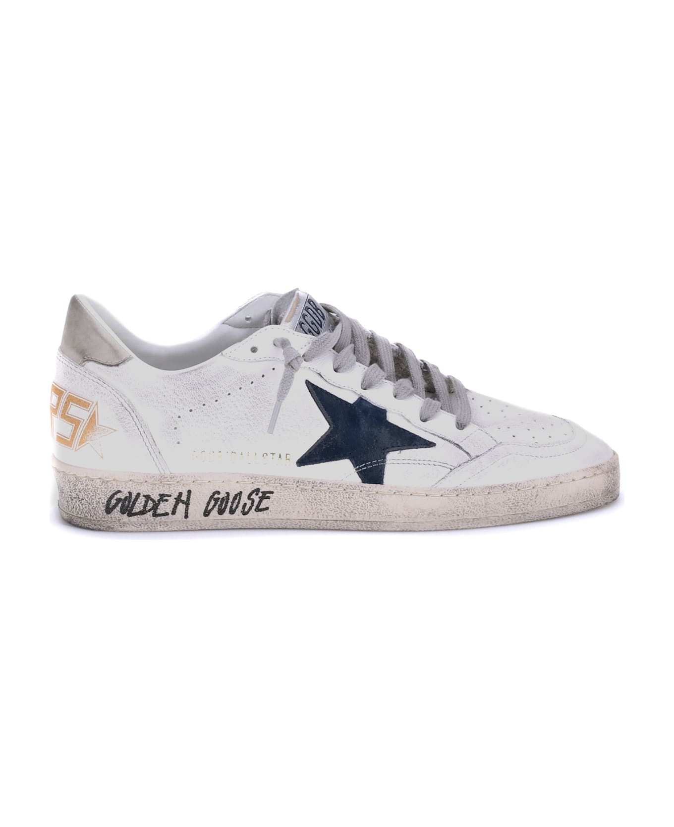 Golden Goose Ball Star Sneakers - White Blue Ice