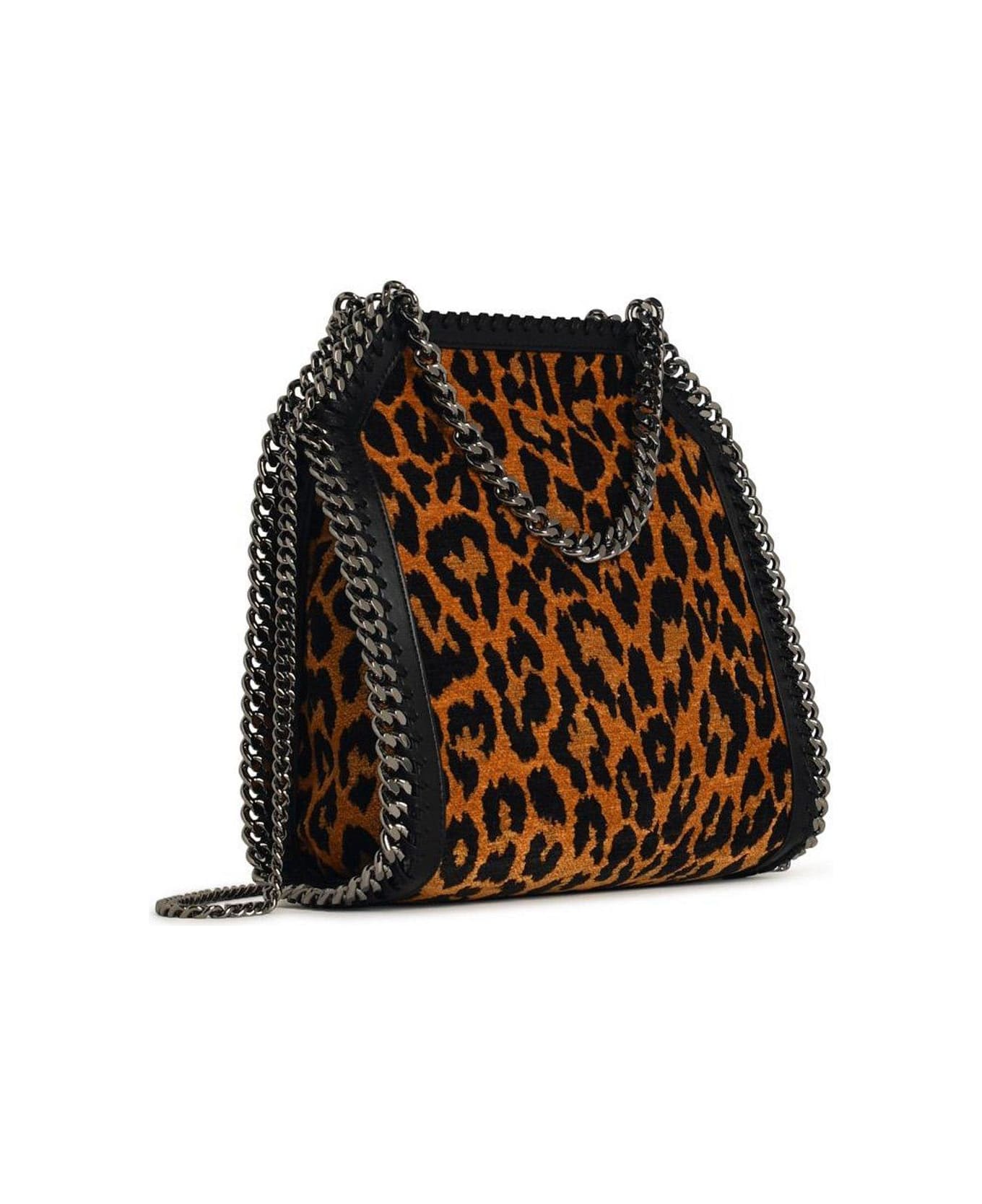 Stella McCartney Falabella Leopard-printed Mini Top Handle Bag - Brown