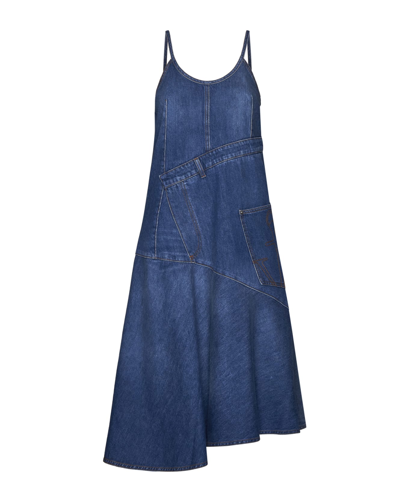 J.W. Anderson Blue Cotton Dress - Blue ワンピース＆ドレス