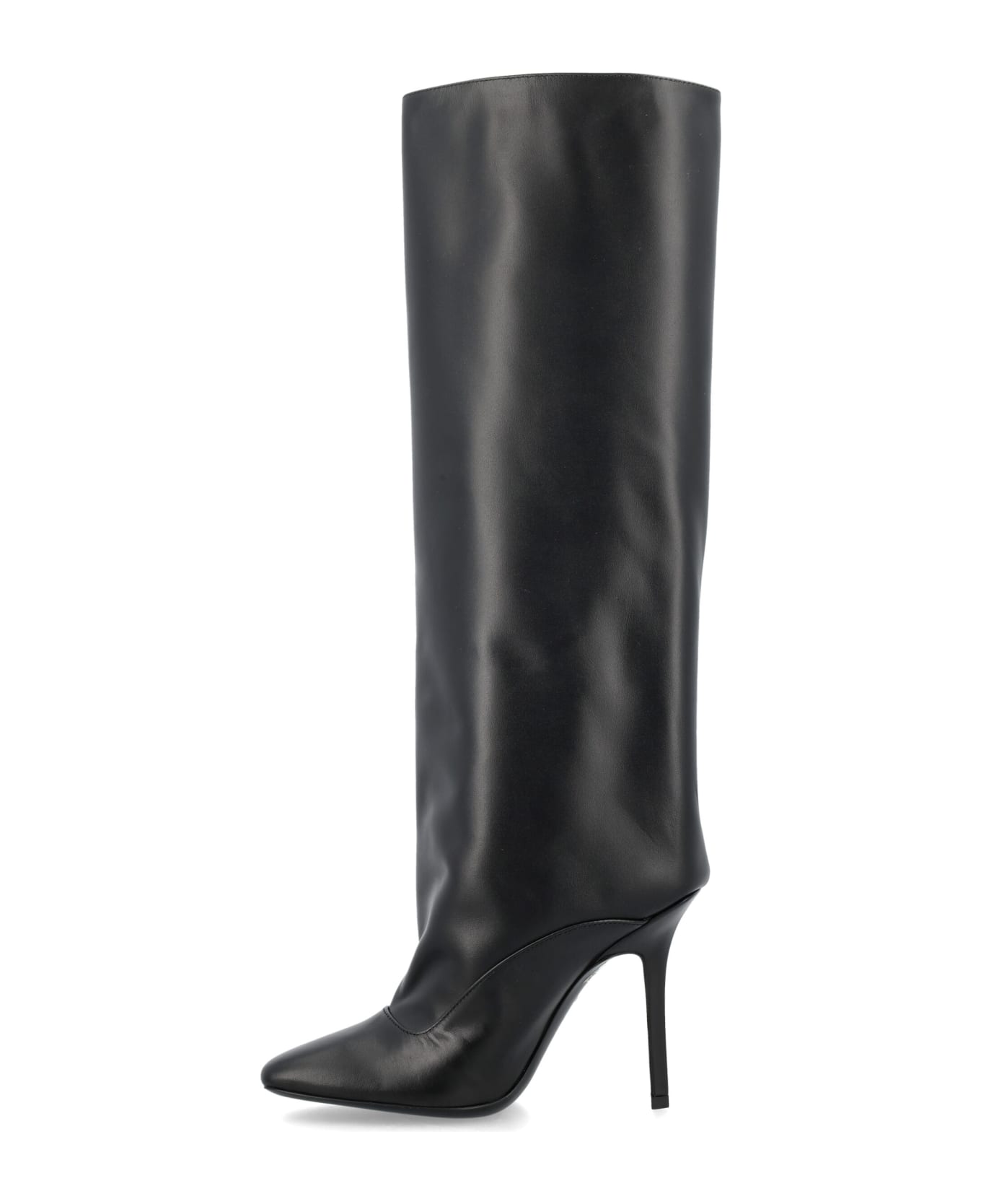 The Attico Sienna Leather Boot 105 - BLACK