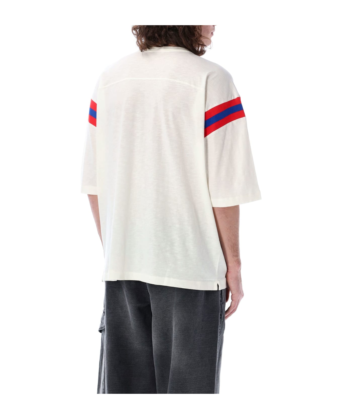 YMC Skate T-shirt - WHITE/ORANGE/BLUE シャツ