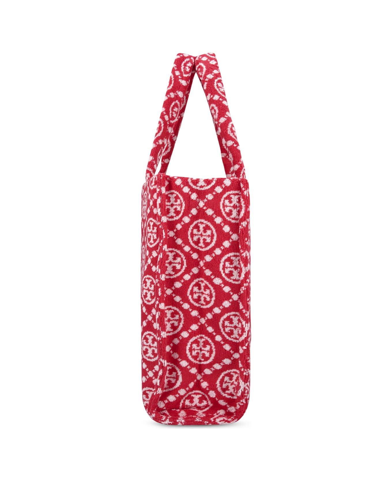 Tory Burch T Monogram Terry Tote Bag - Rosso