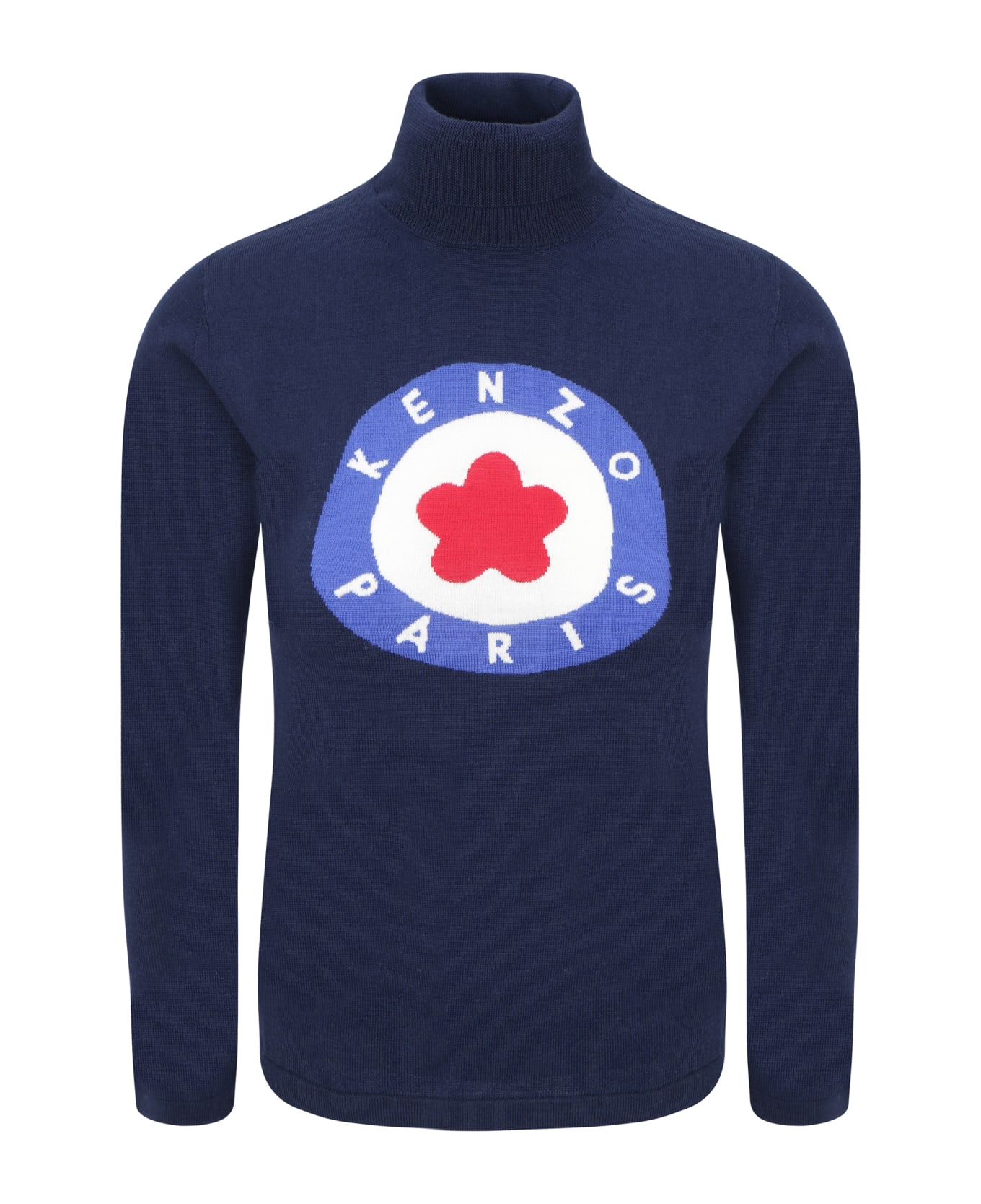 Kenzo Wool Turtleneck Sweater - Bleu Nuit ニットウェア