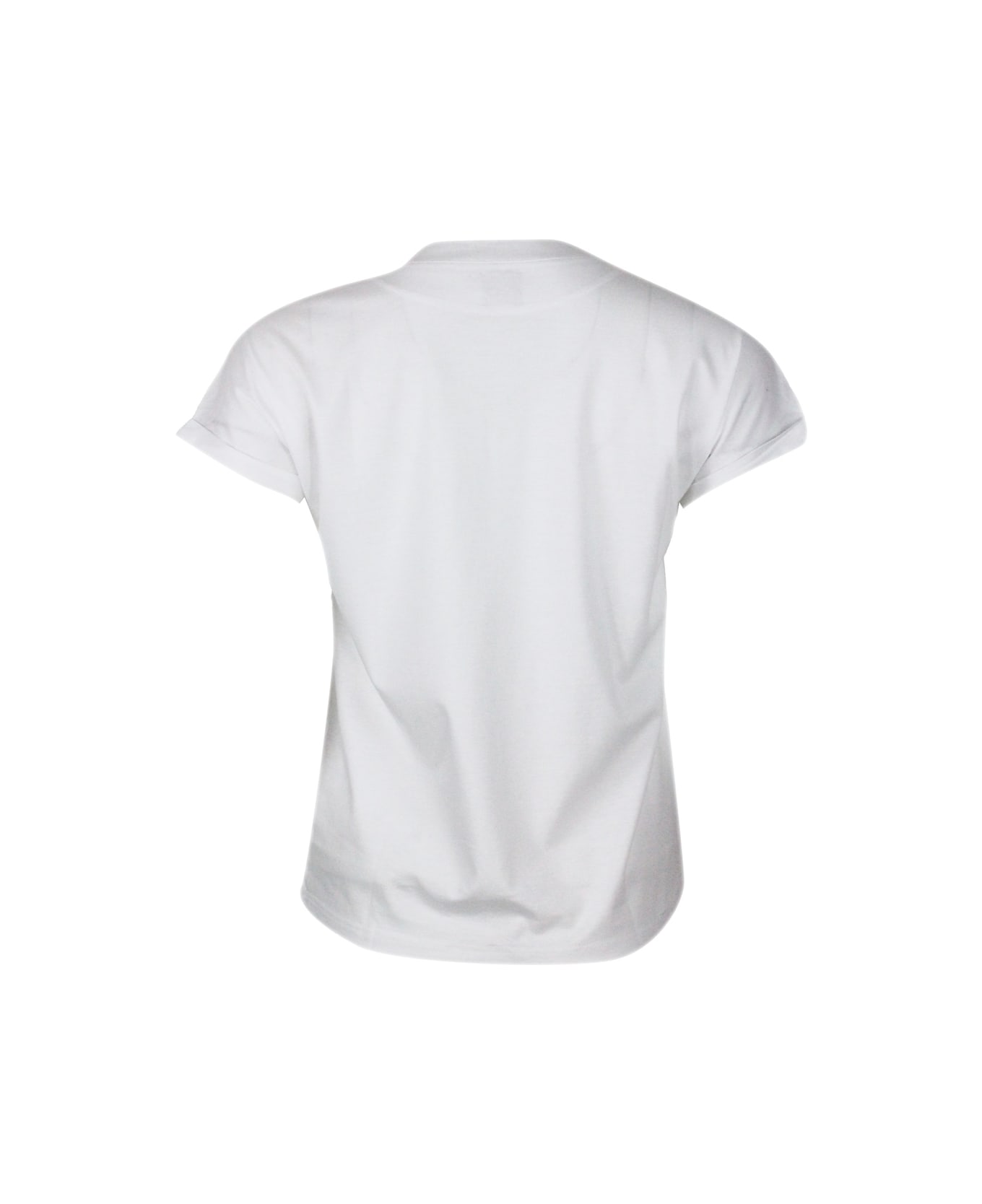 Eleventy T-Shirt - Bianco - rosa