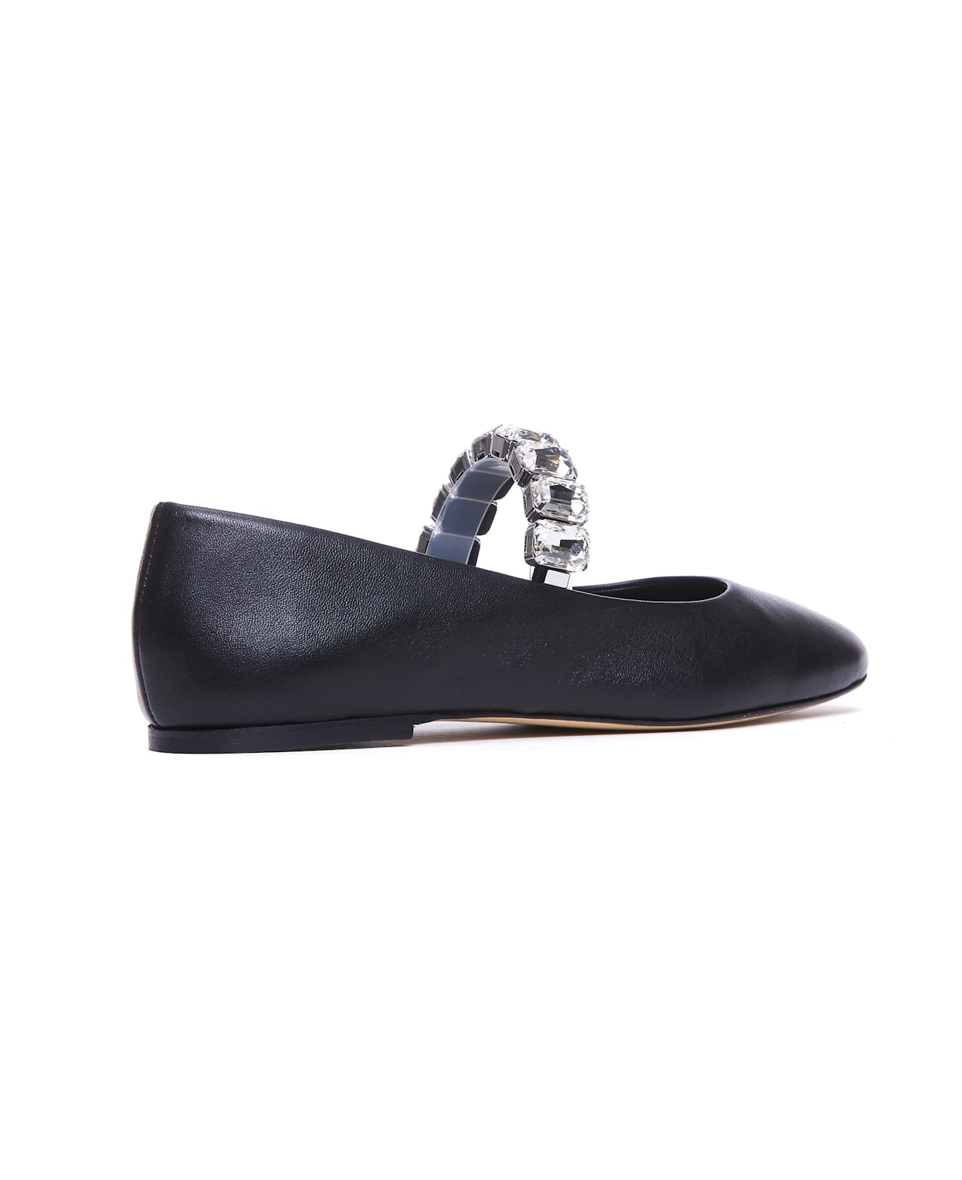 Casadei Crystal Ballet Flat - Black