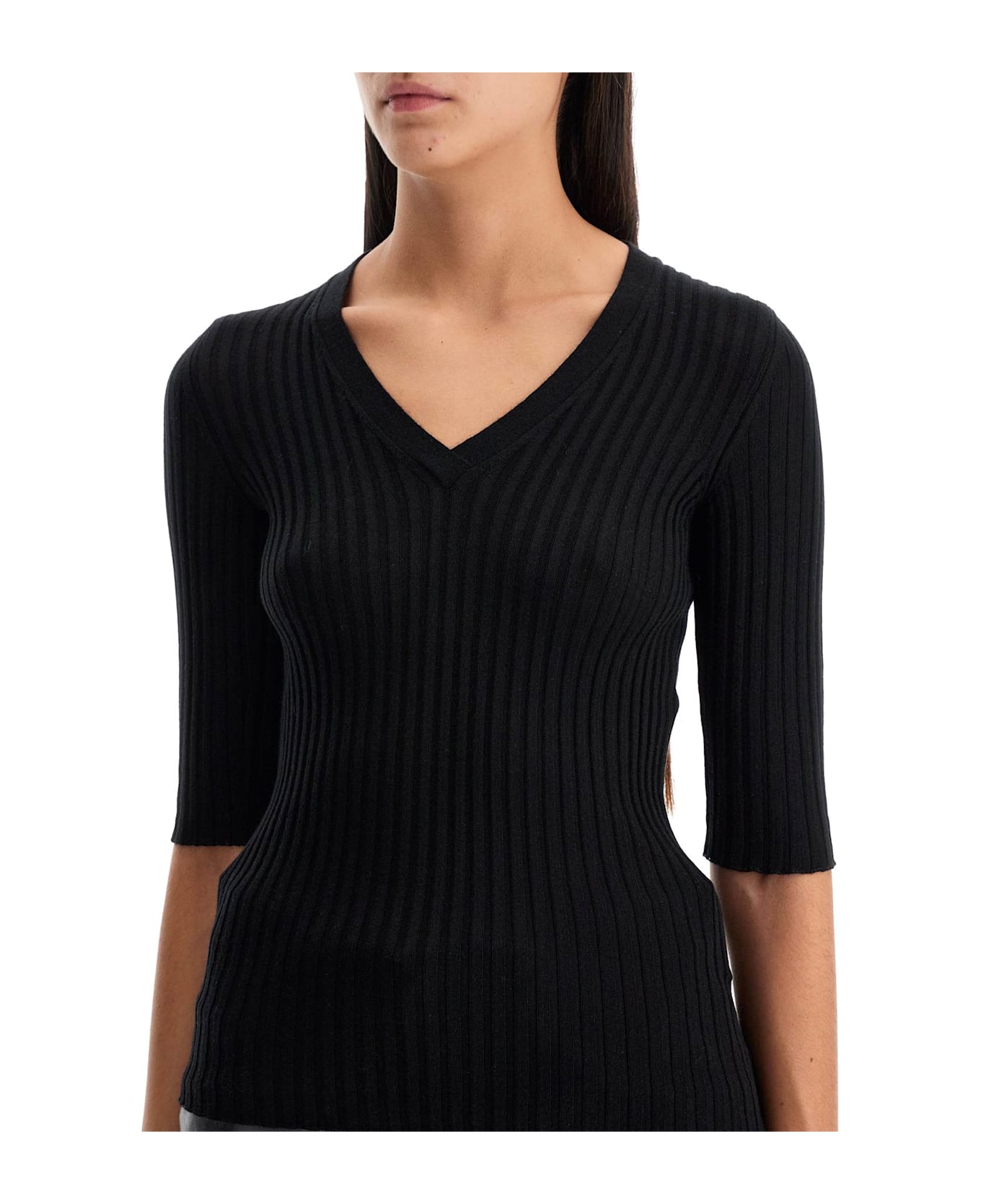 Mrz Cashmere And Silk Top Set - NERO (Black)