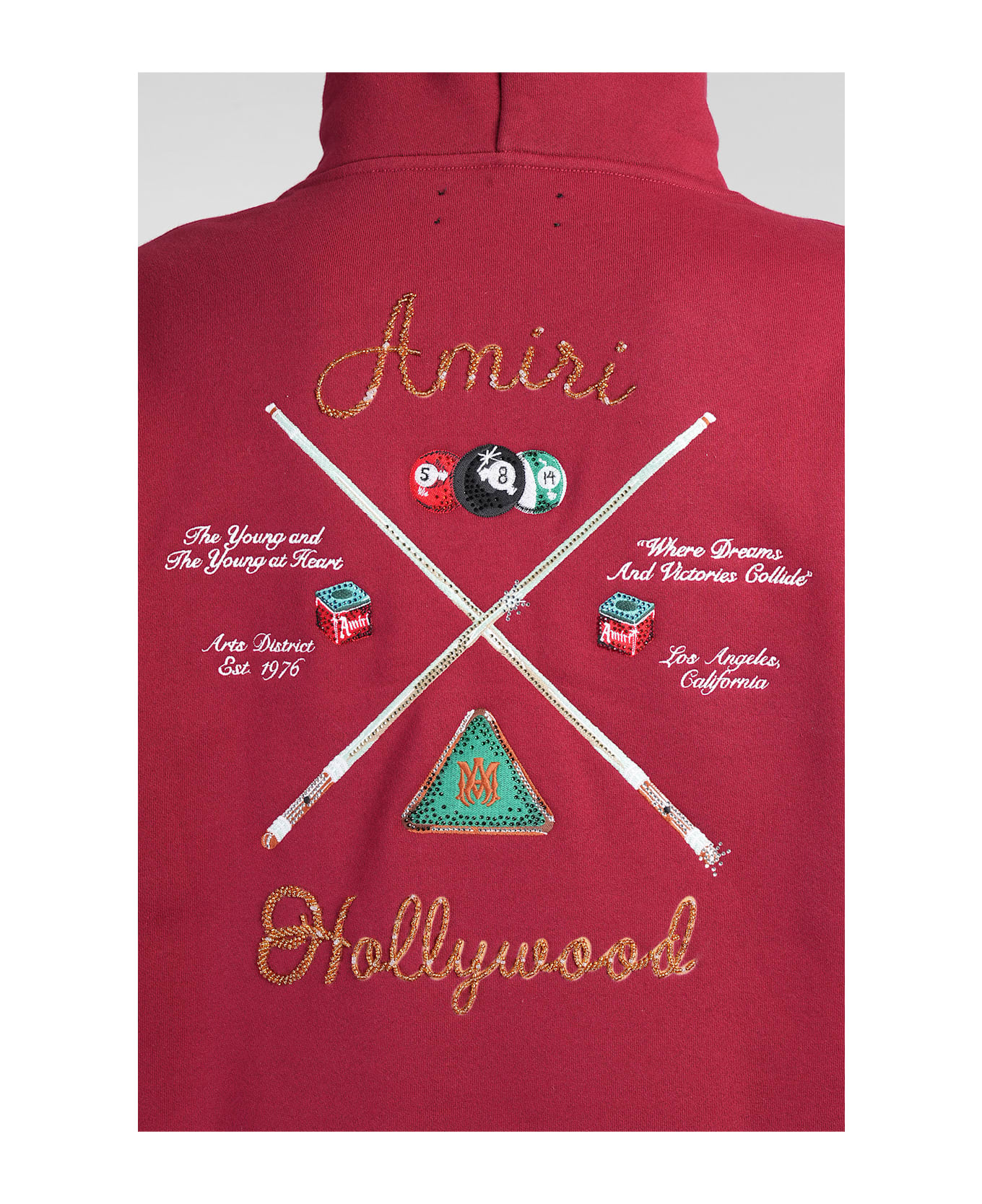 AMIRI Sweatshirt In Bordeaux Cotton - bordeaux