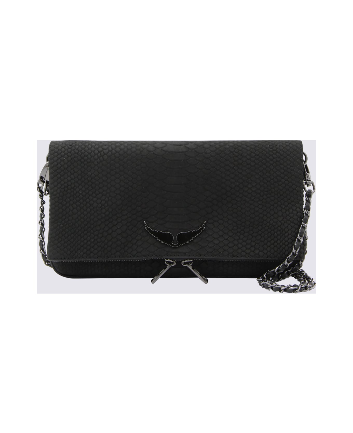 Zadig & Voltaire Black Leather Soft Savage Nano Shoulder Bag - Black