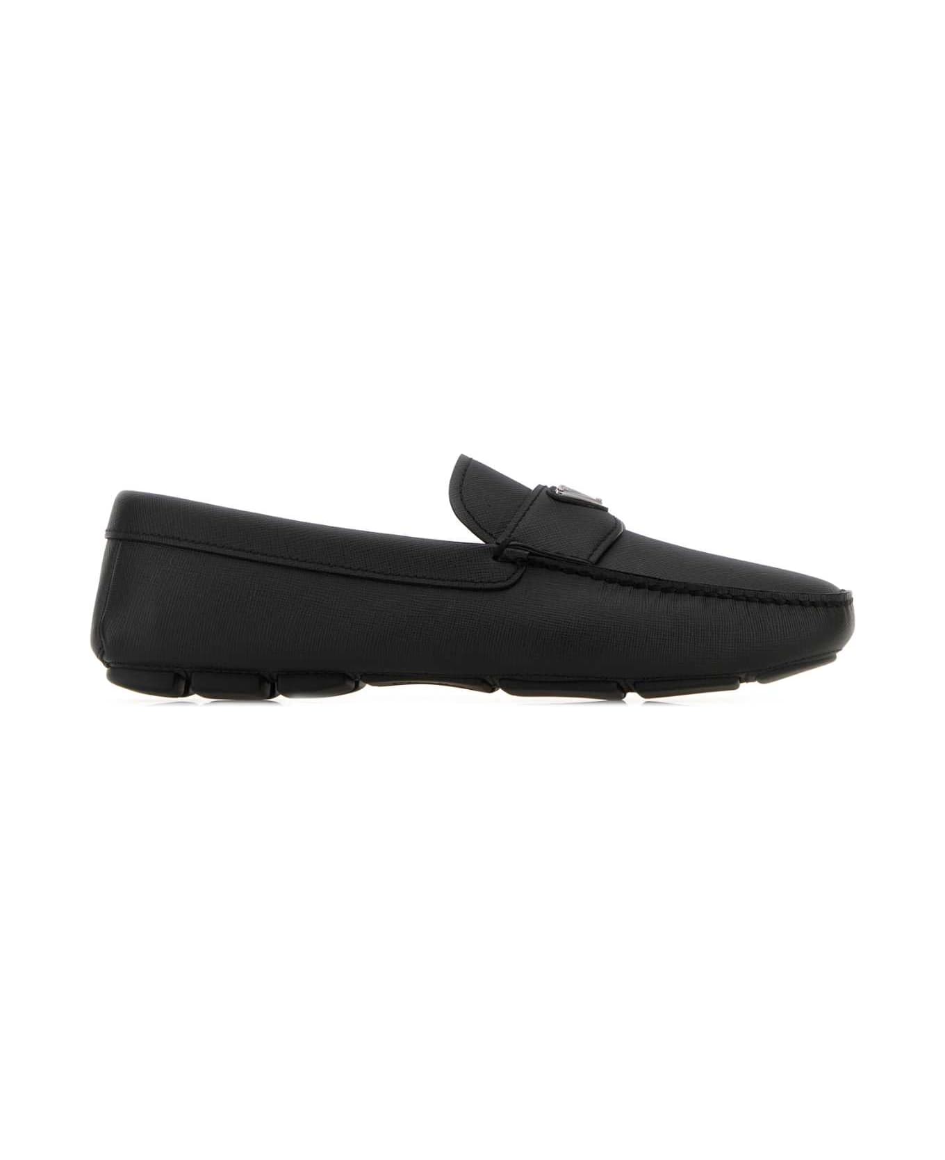 Prada Black Leather Loafers - NERO