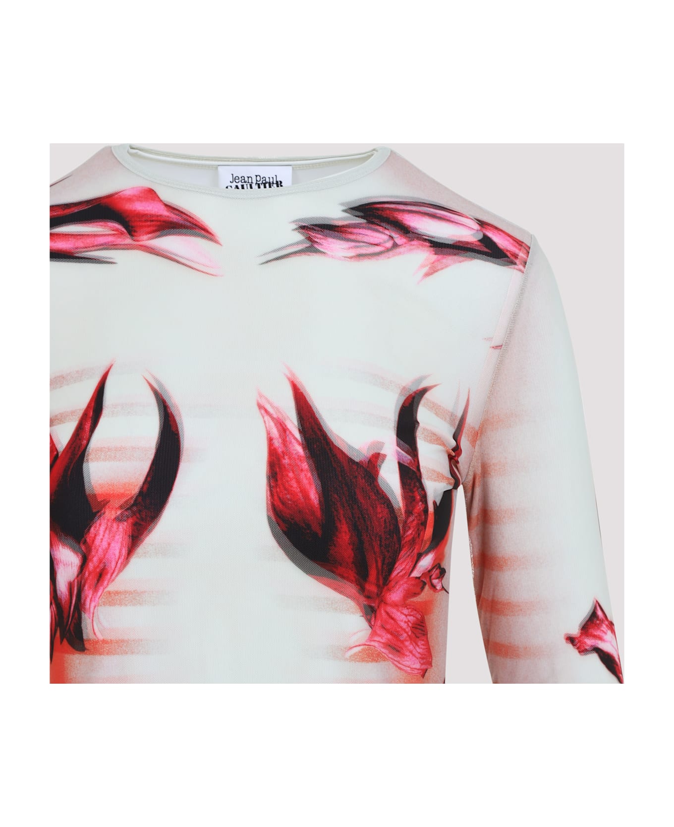 Jean Paul Gaultier Layered Long Sleeves Top Printed 
flower Body Morphing Mariniere
 - MultiColour