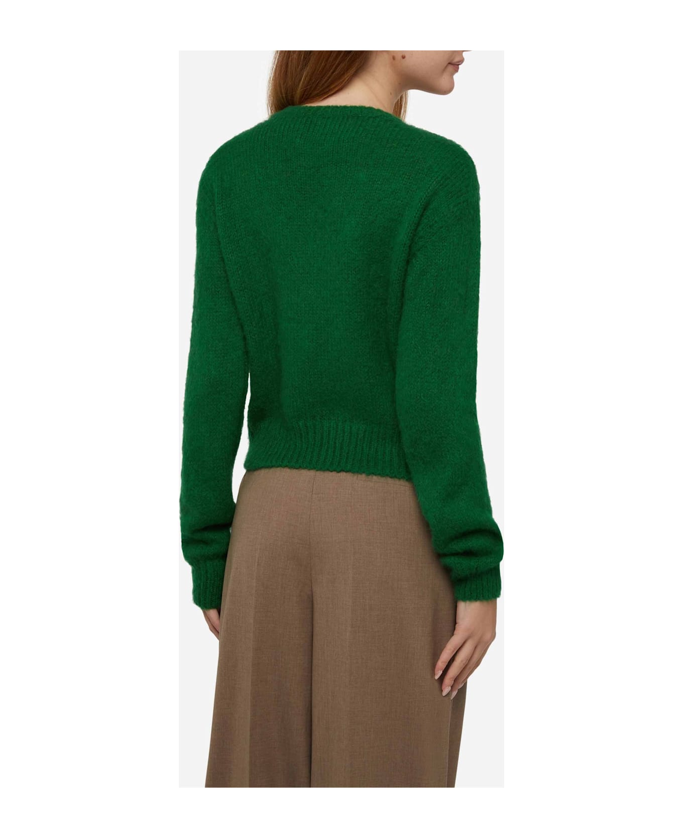 MC2 Saint Barth Woman Crewneck Soft Crop Sweater With Plastic Free Embroidery - unknown
