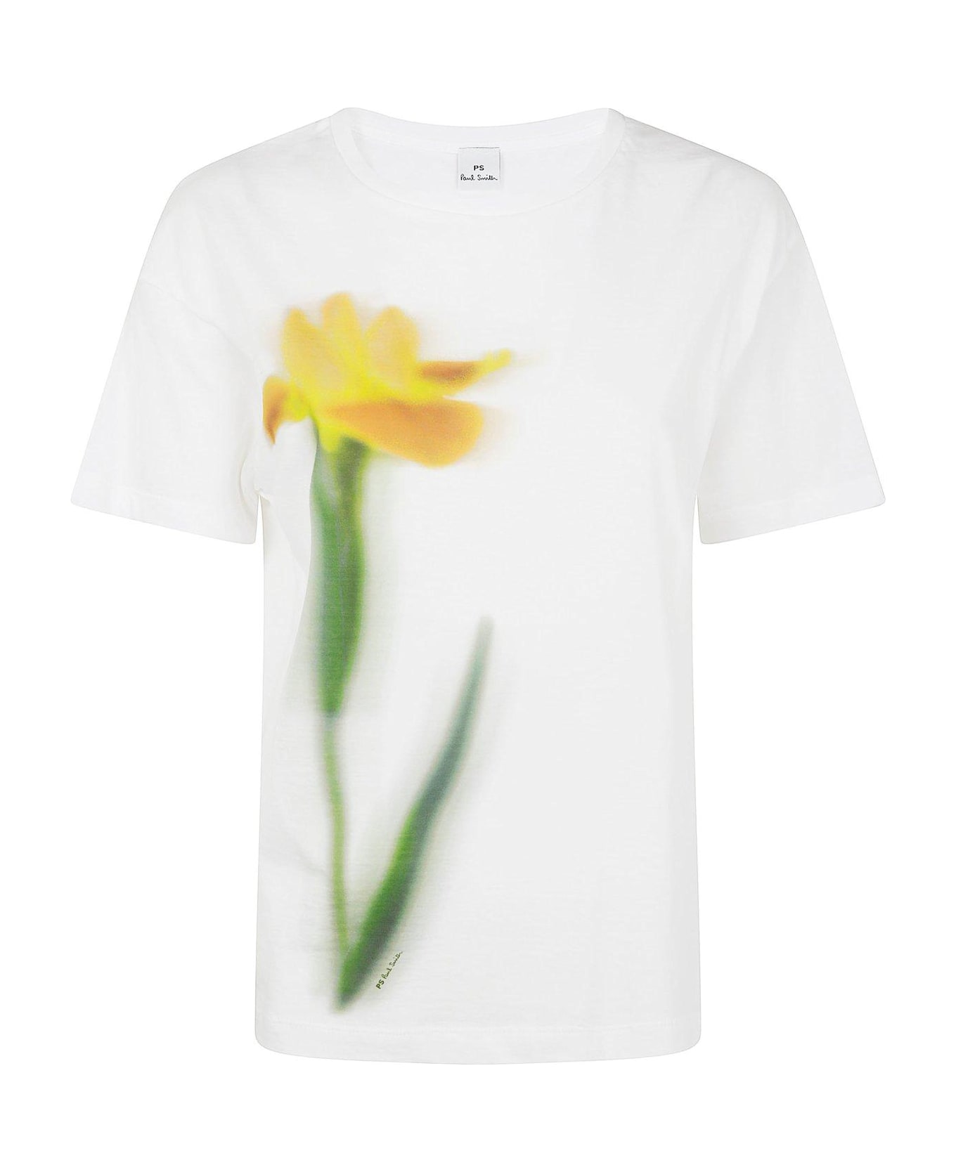 Paul Smith Floral Printed Crewneck T-shirt - White