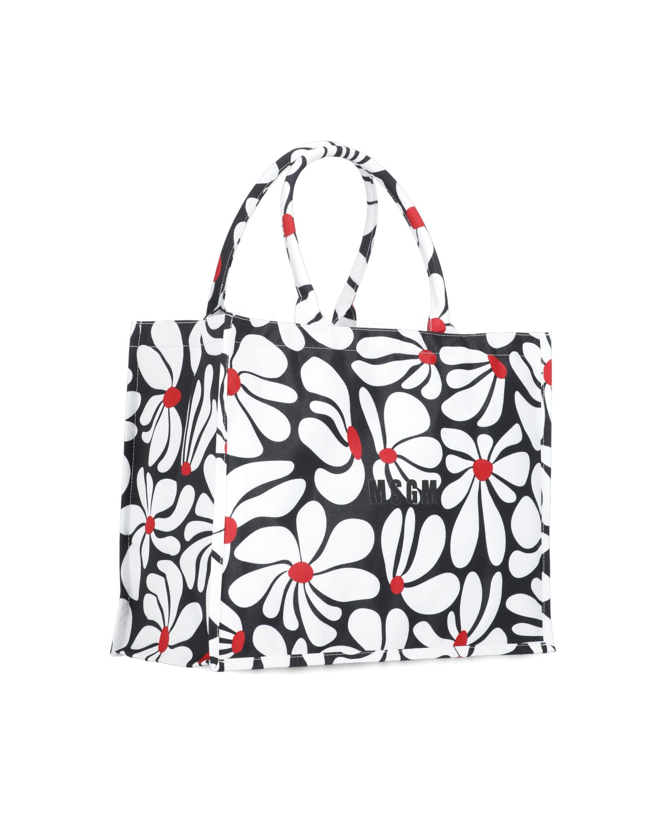 MSGM Canvas Tote Bag - Black