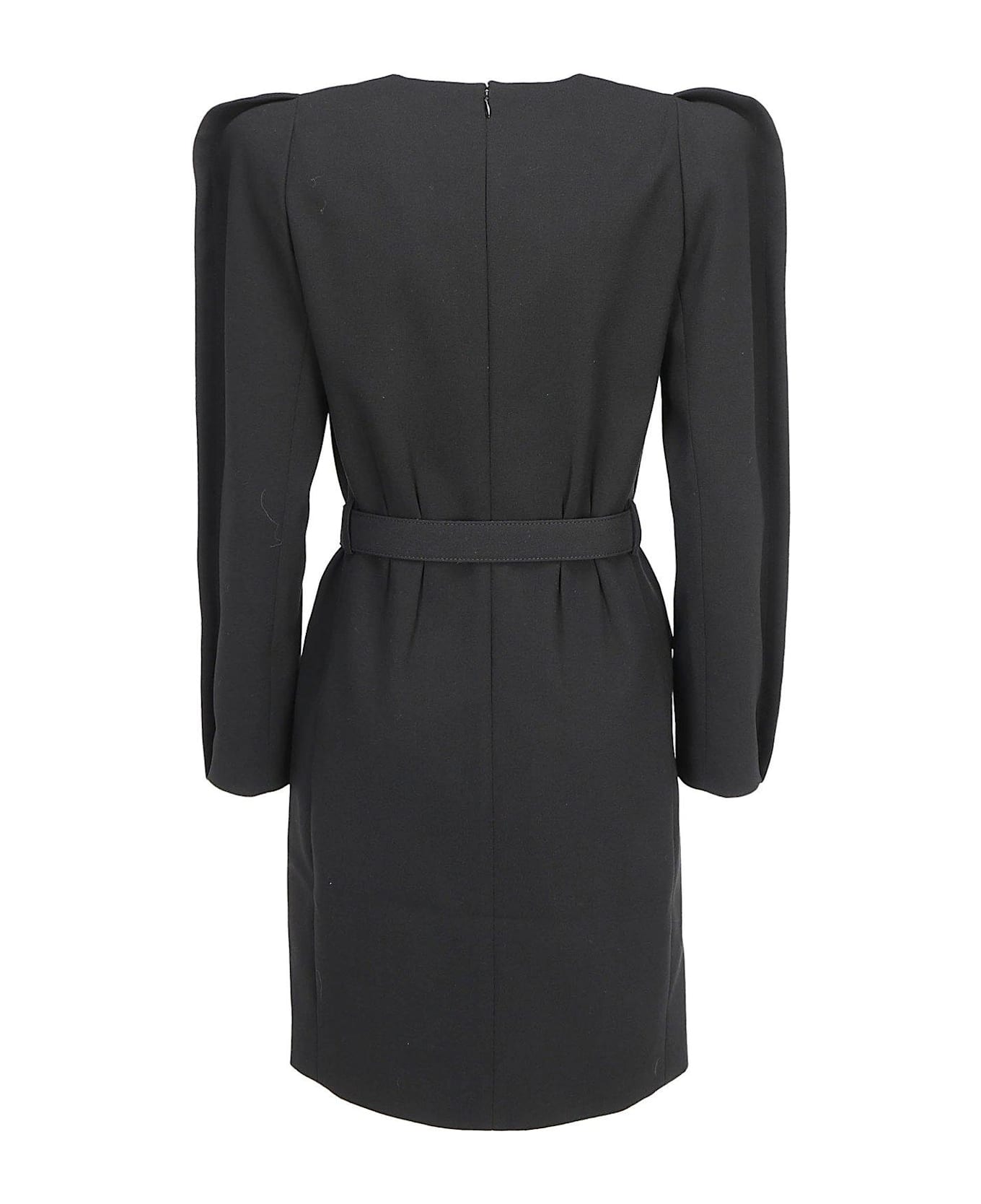 Givenchy Structured Belted Mini Dress - BLACK