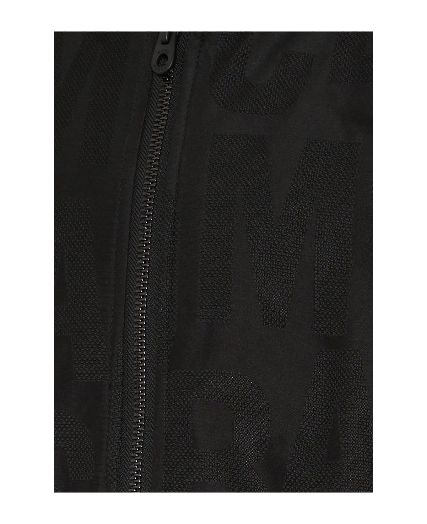 Marc Jacobs Black Bomber Jacket For Boy With Logo - Black