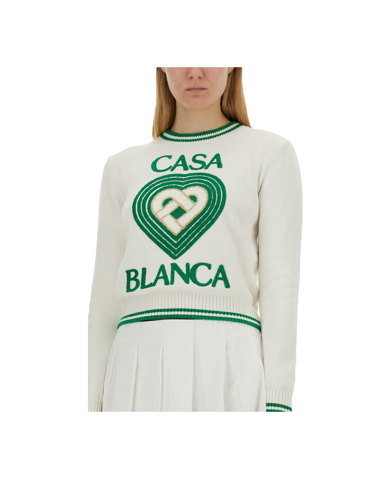 Casablanca Jersey With Logo - IVORY