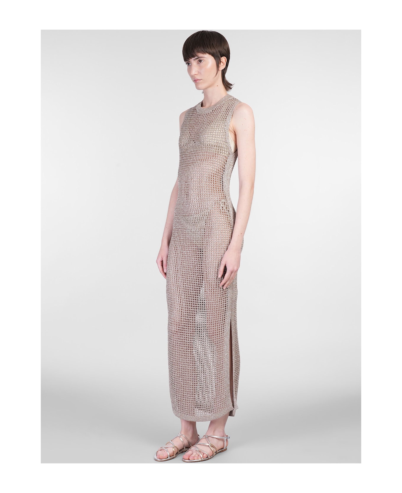 MC2 Saint Barth Eileen Long Dress In Brown Viscose - brown