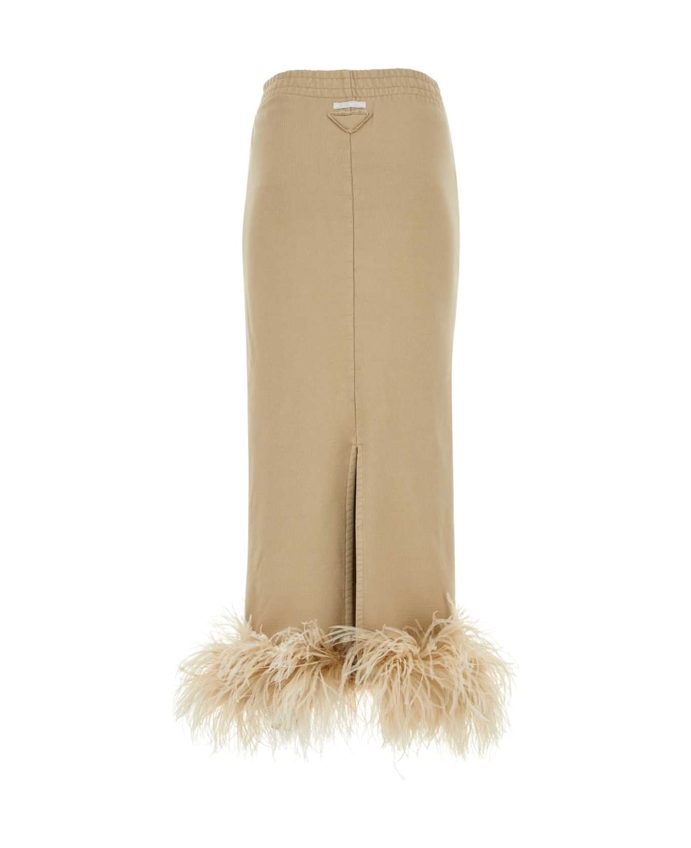 Prada Beige Cotton Skirt - ALBINO スカート
