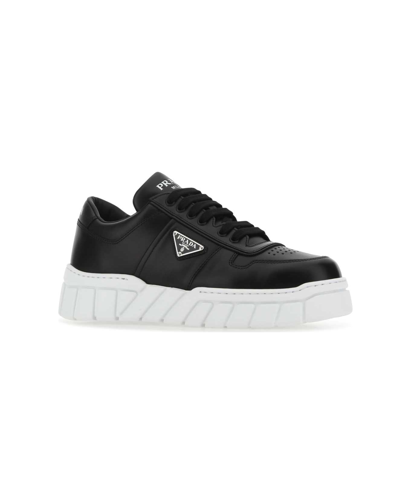 Prada Black Leather Sneakers - F0632